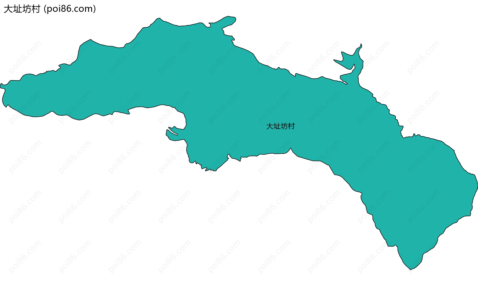 大址坊村边界地图