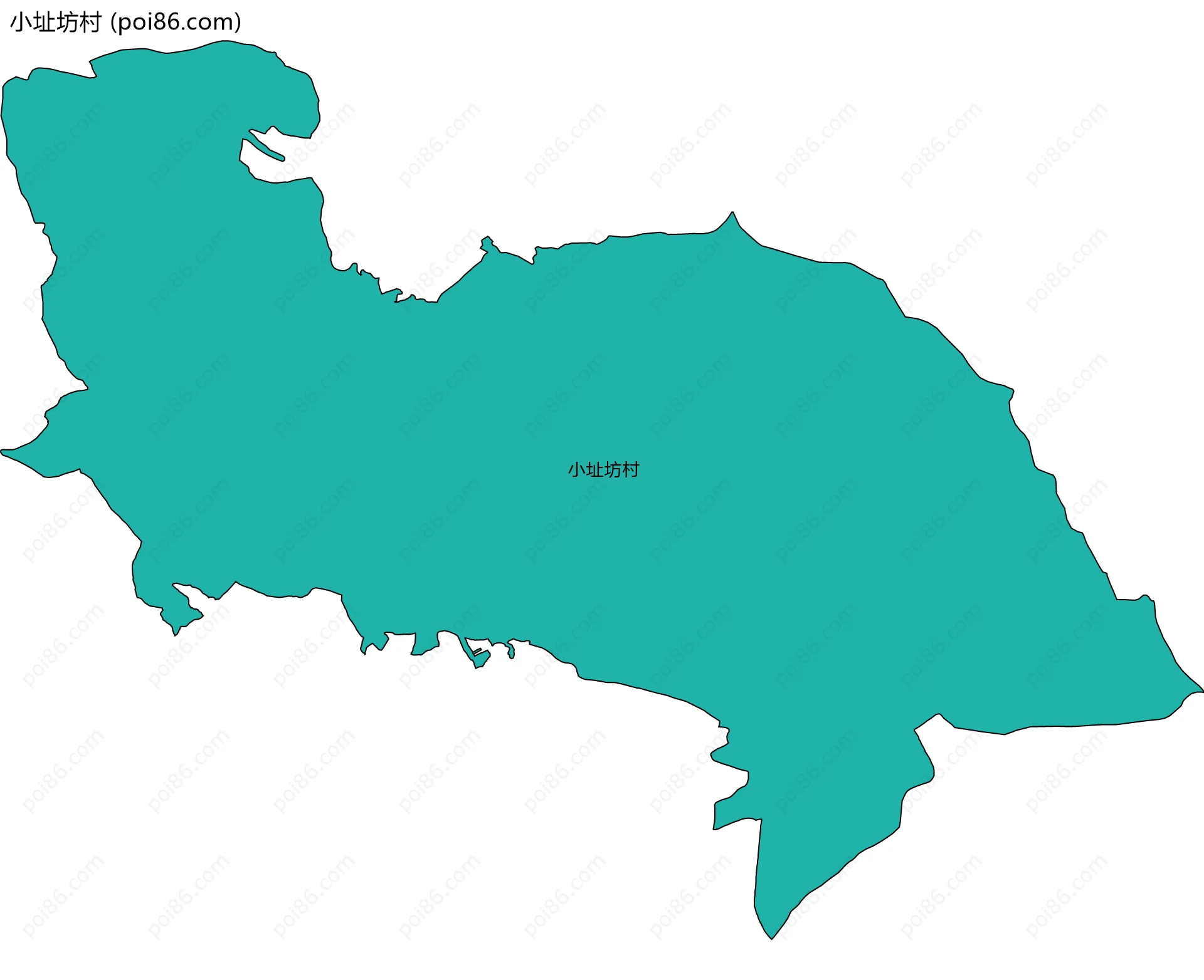 小址坊村边界地图