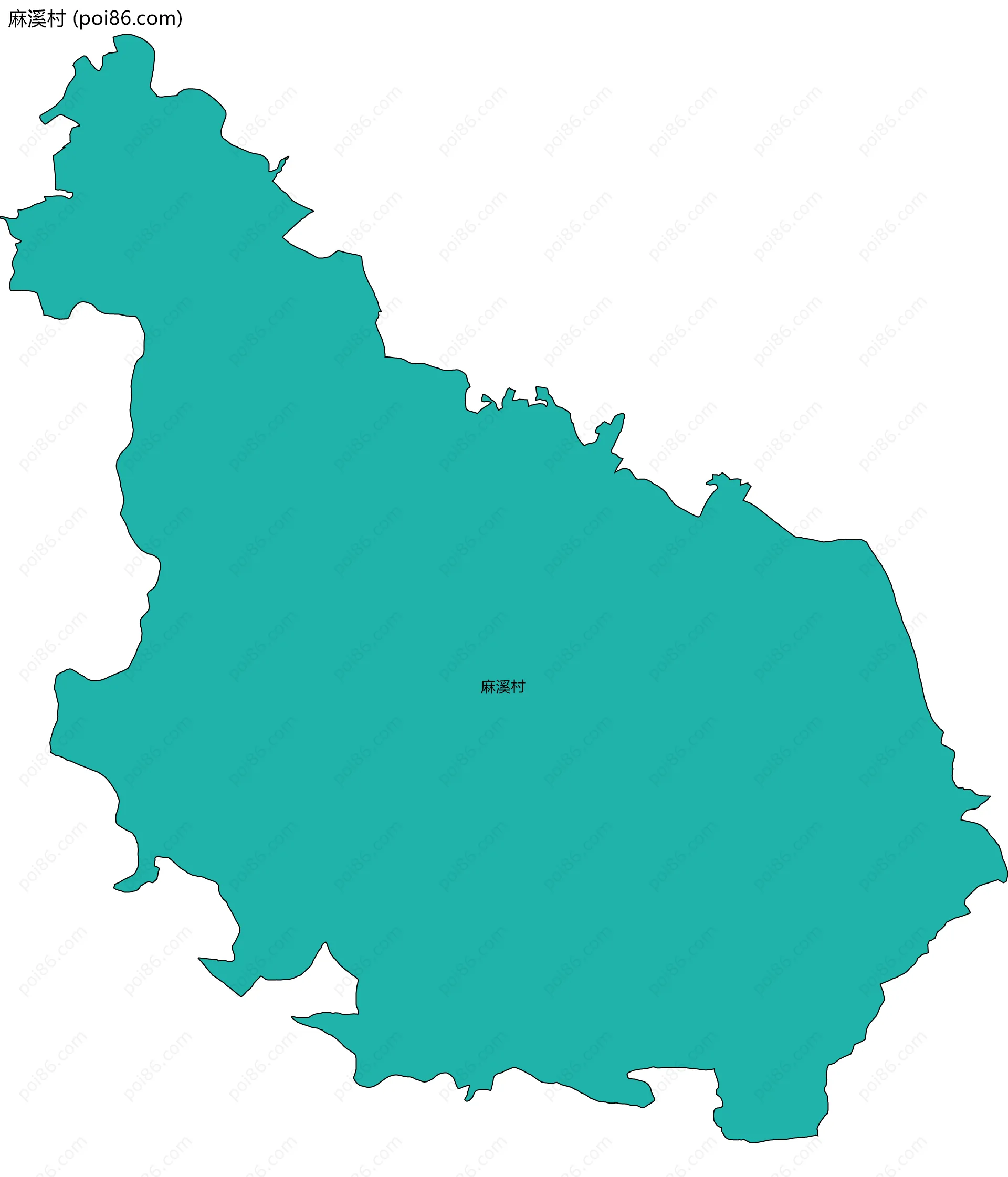 麻溪村边界地图