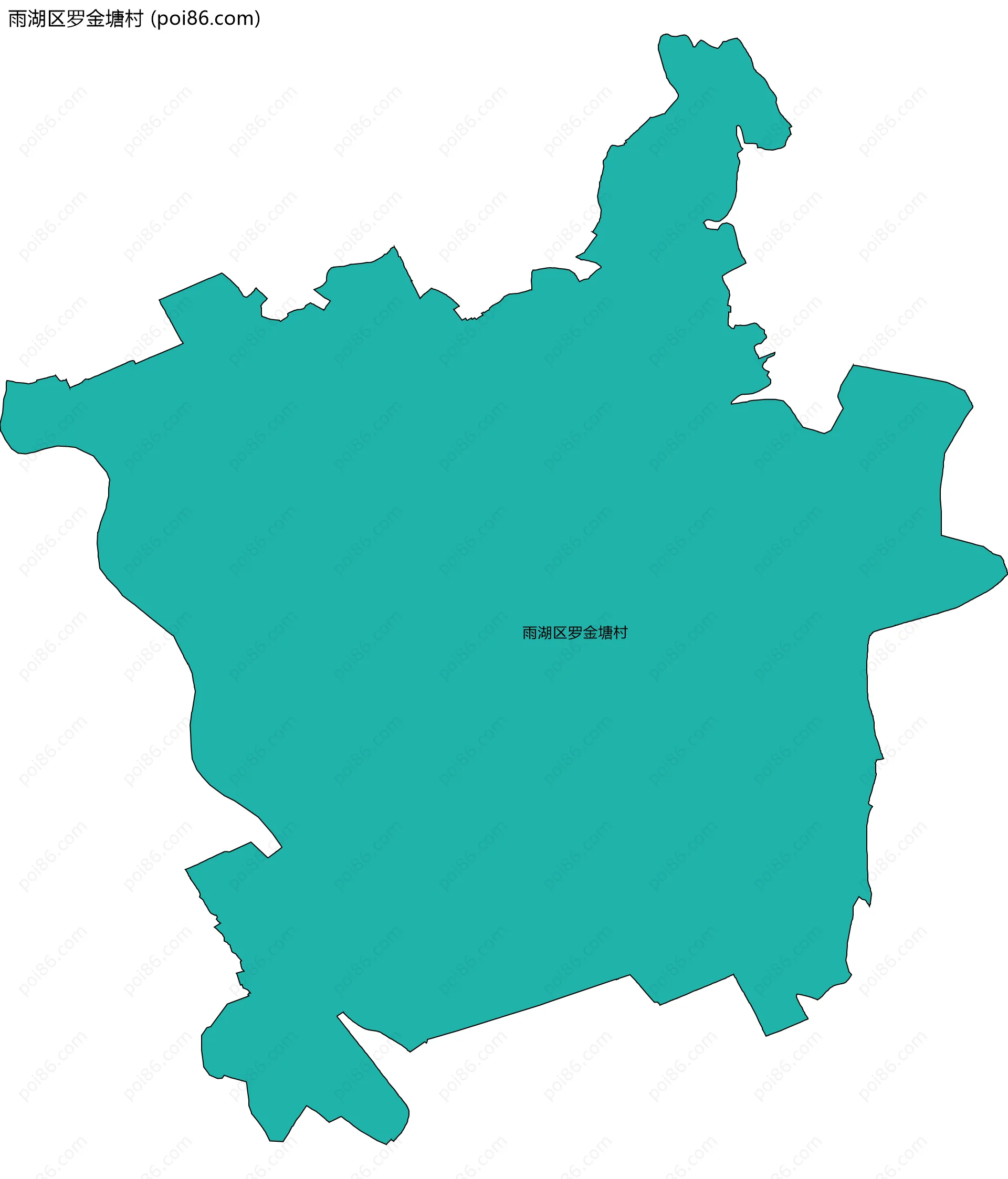 雨湖区罗金塘村边界地图