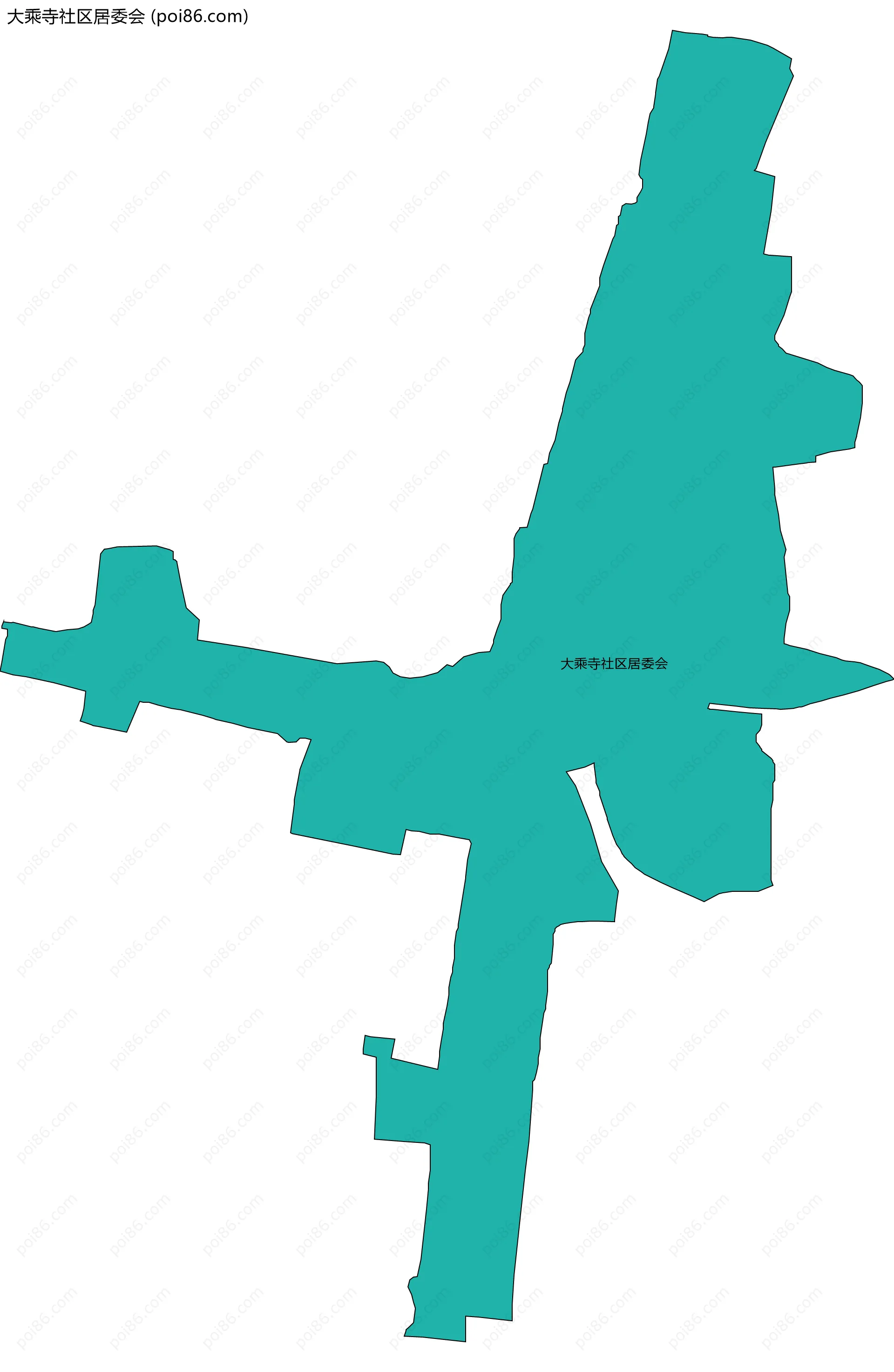 大乘寺社区居委会边界地图
