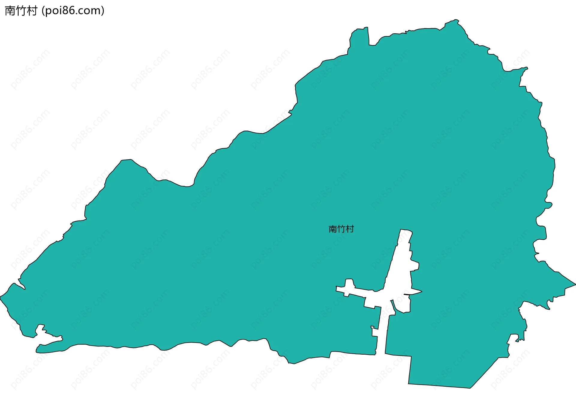 南竹村边界地图