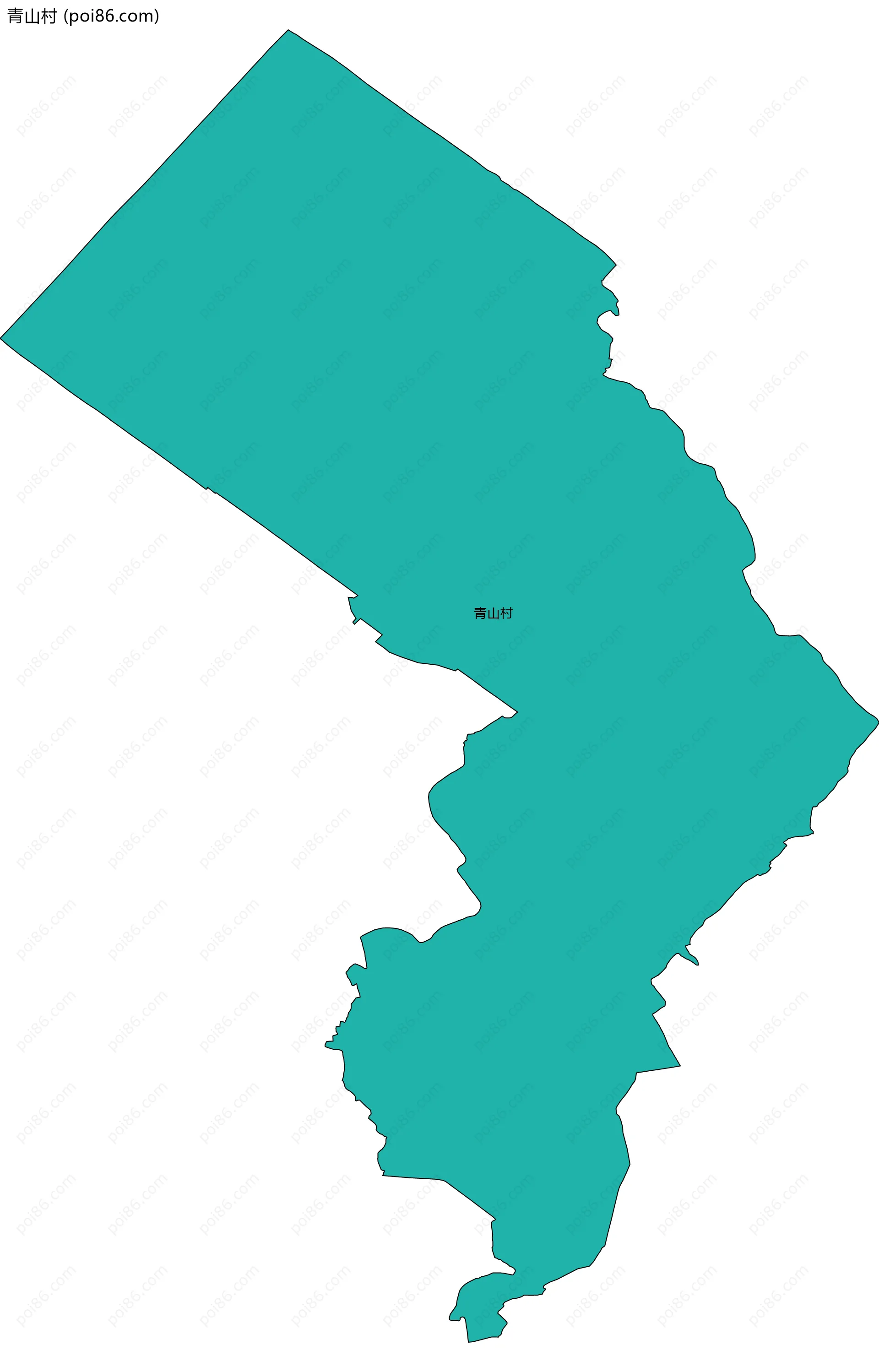 青山村边界地图
