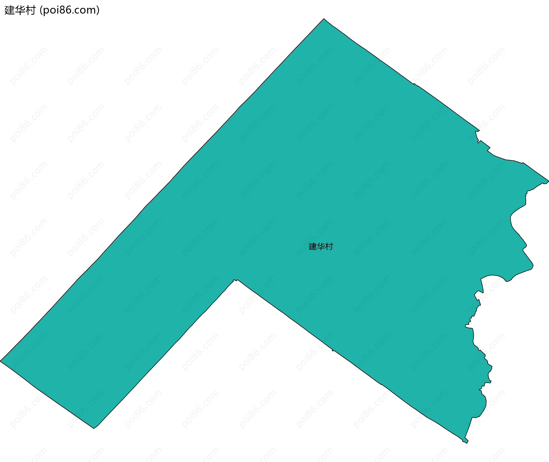 建华村边界地图