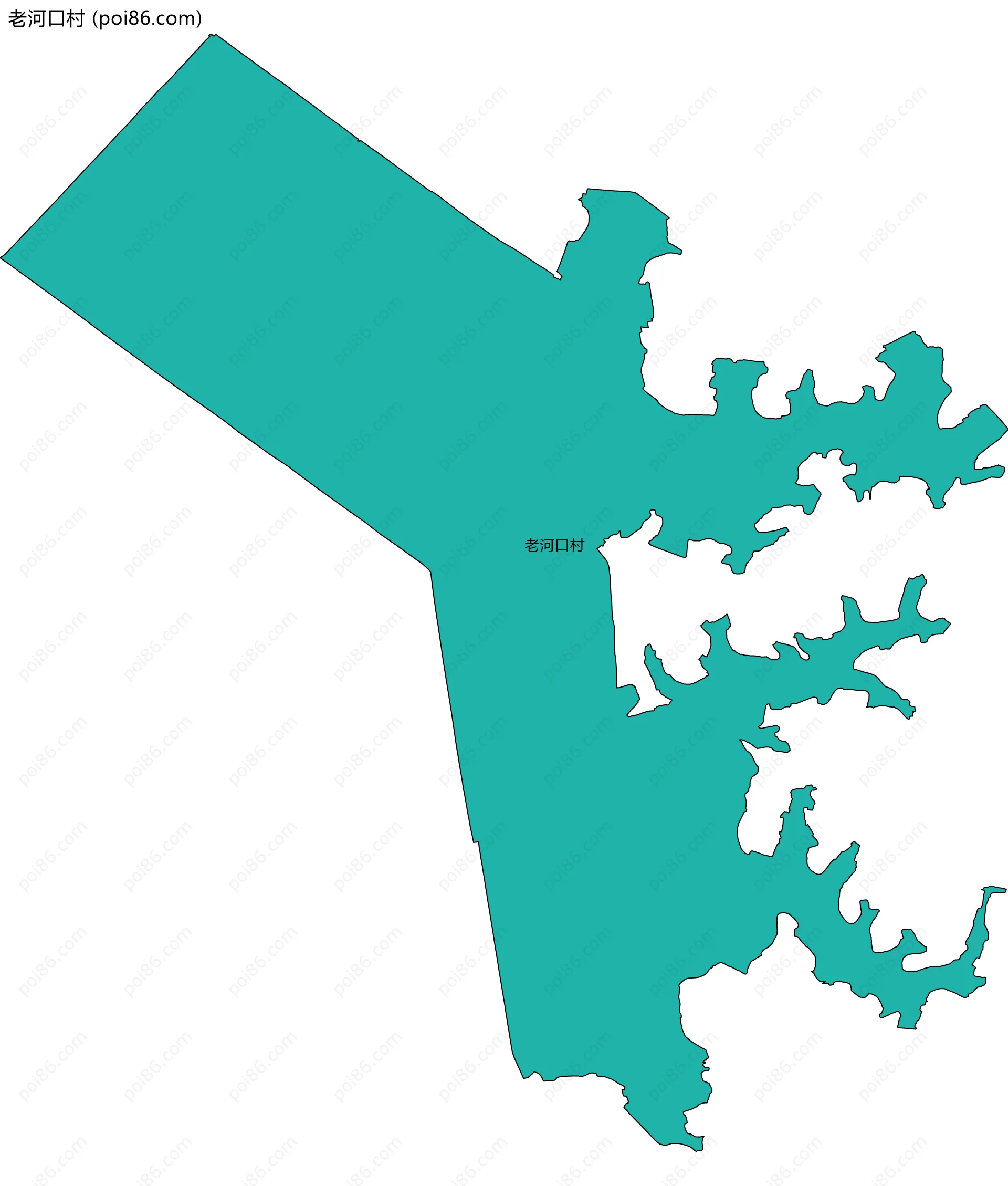 老河口村边界地图