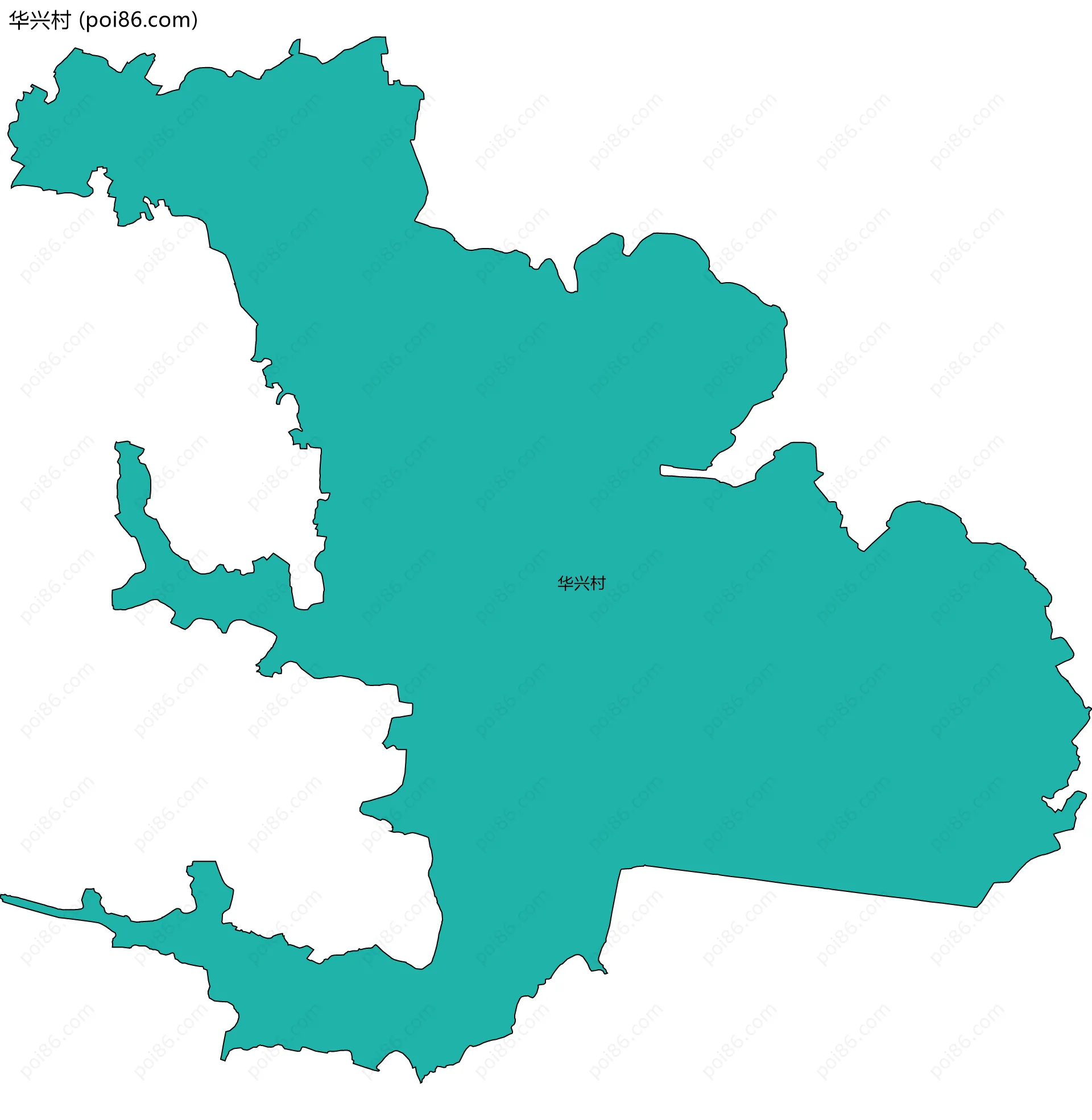 华兴村边界地图