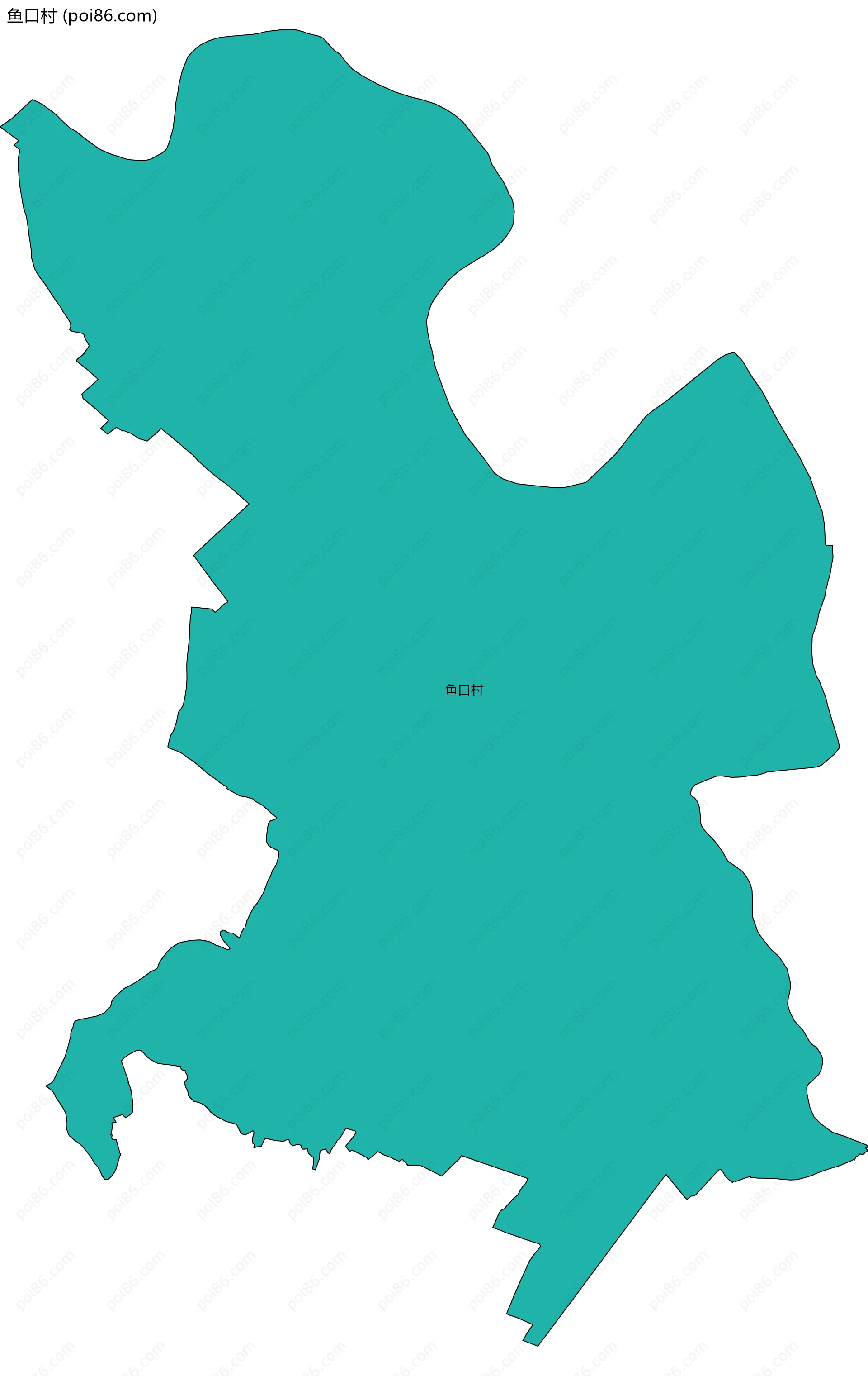 鱼口村边界地图