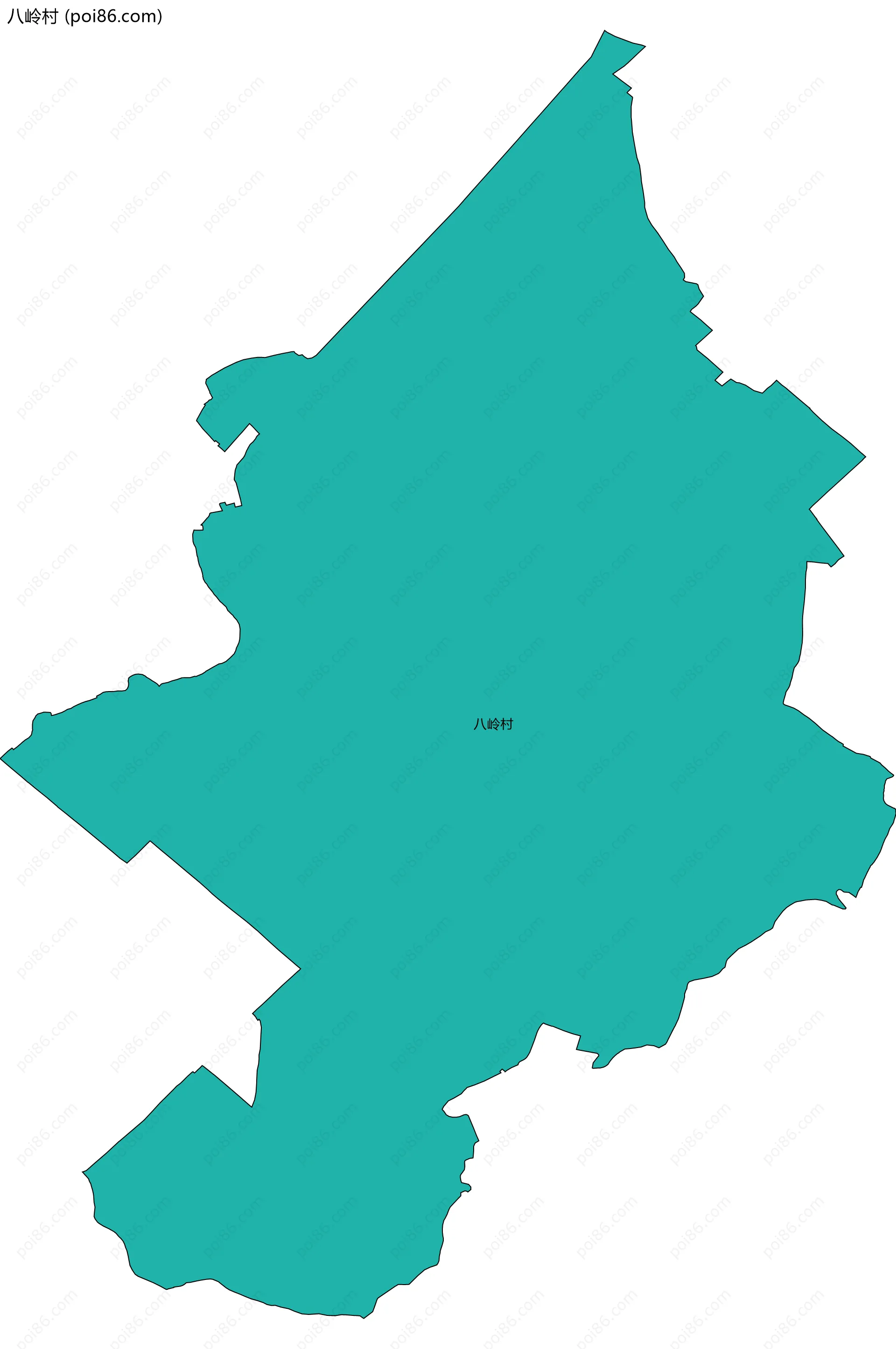 八岭村边界地图