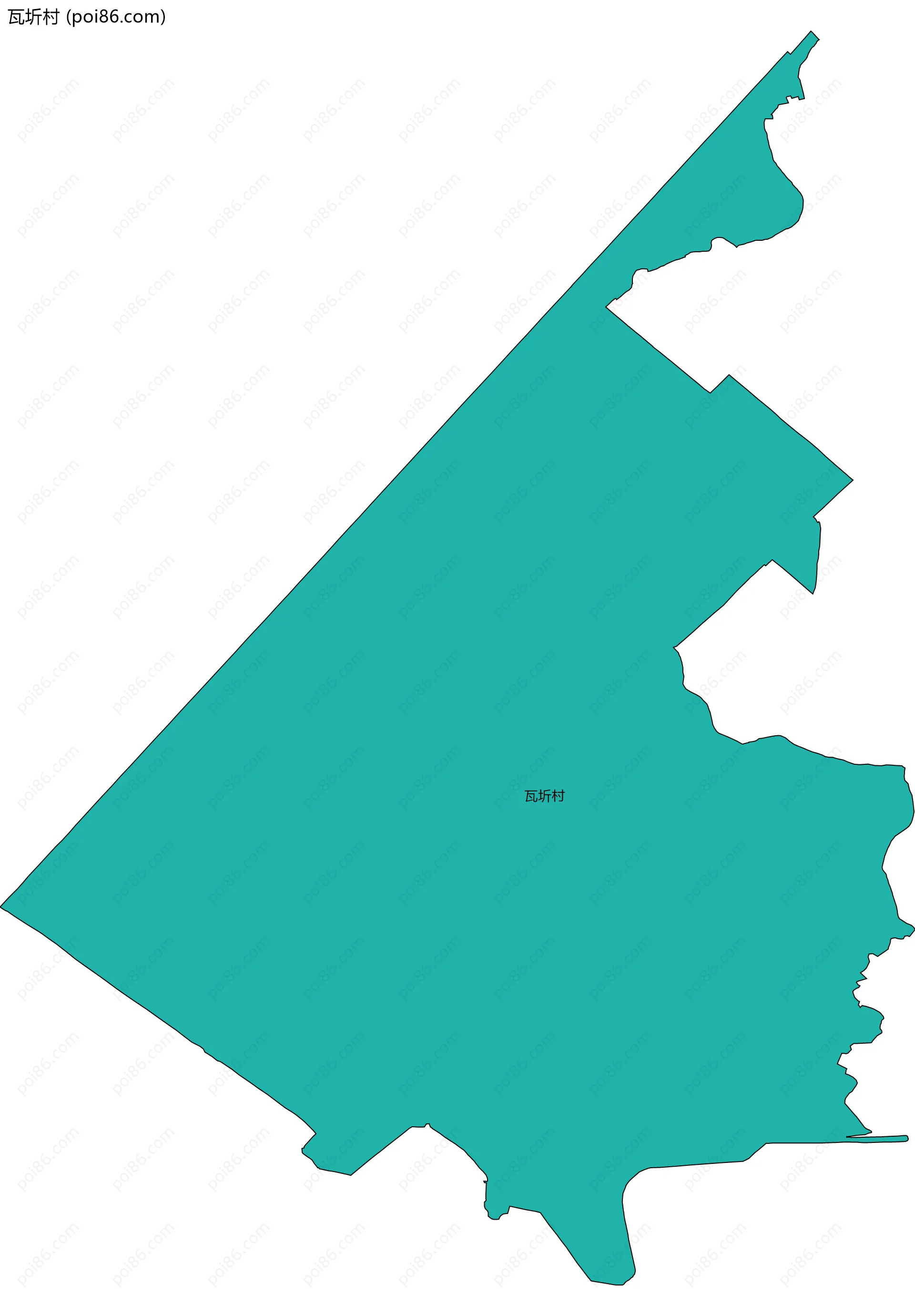 瓦圻村边界地图