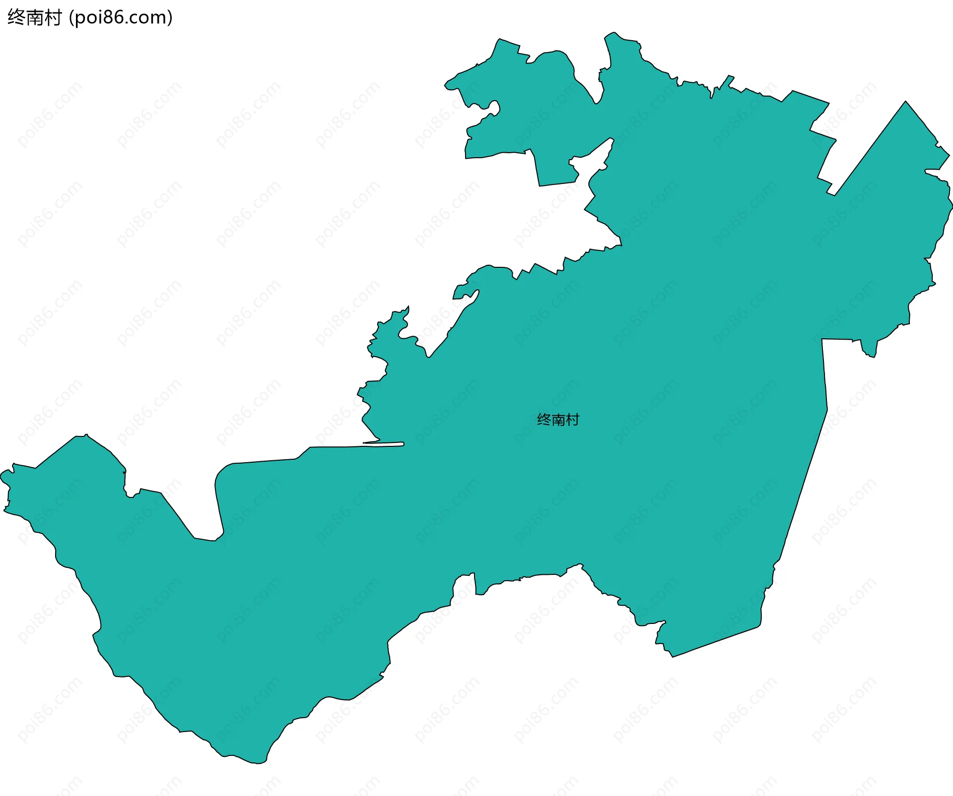 终南村边界地图