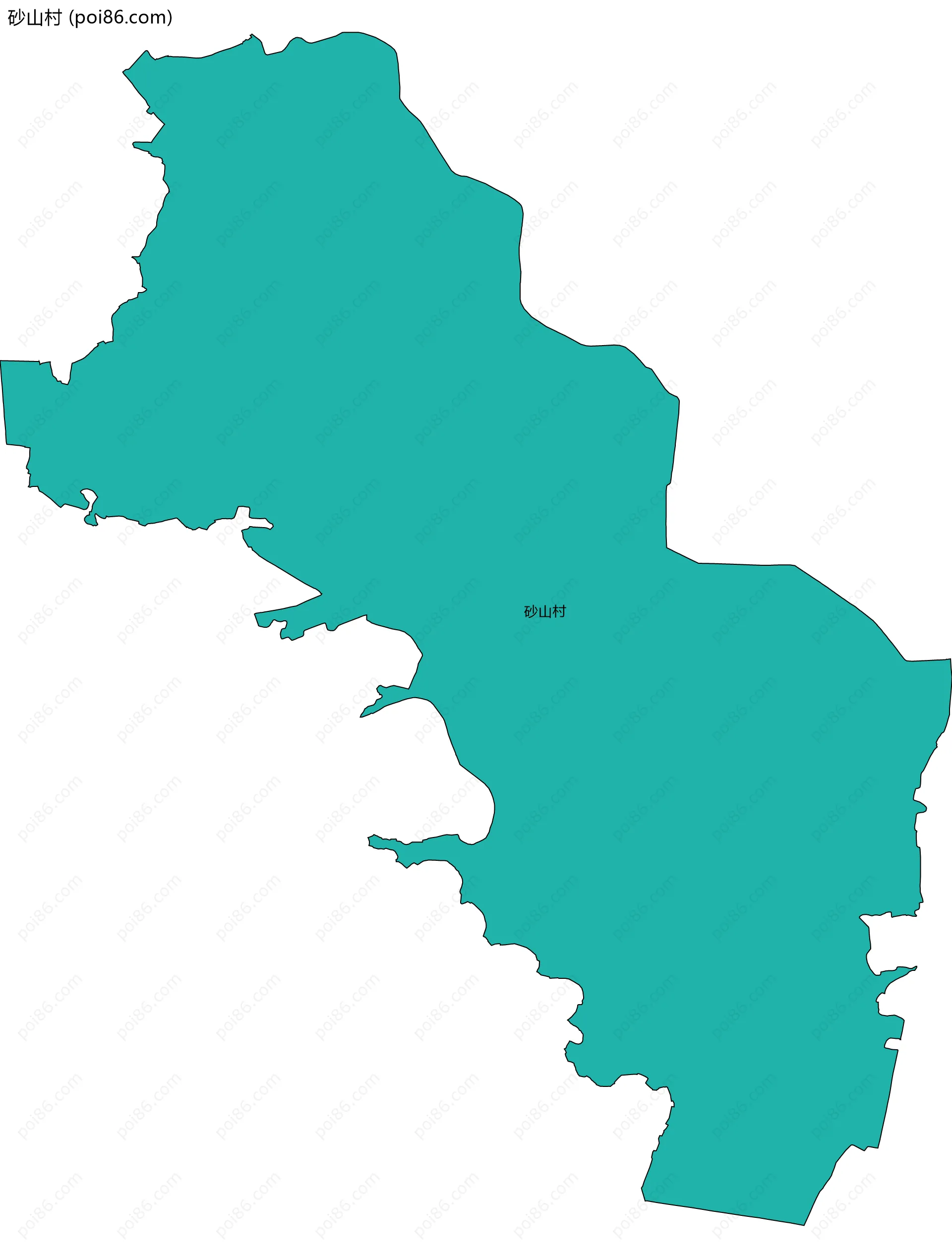 砂山村边界地图