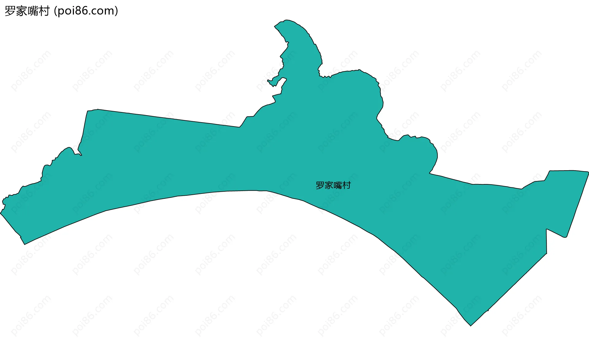 罗家嘴村边界地图