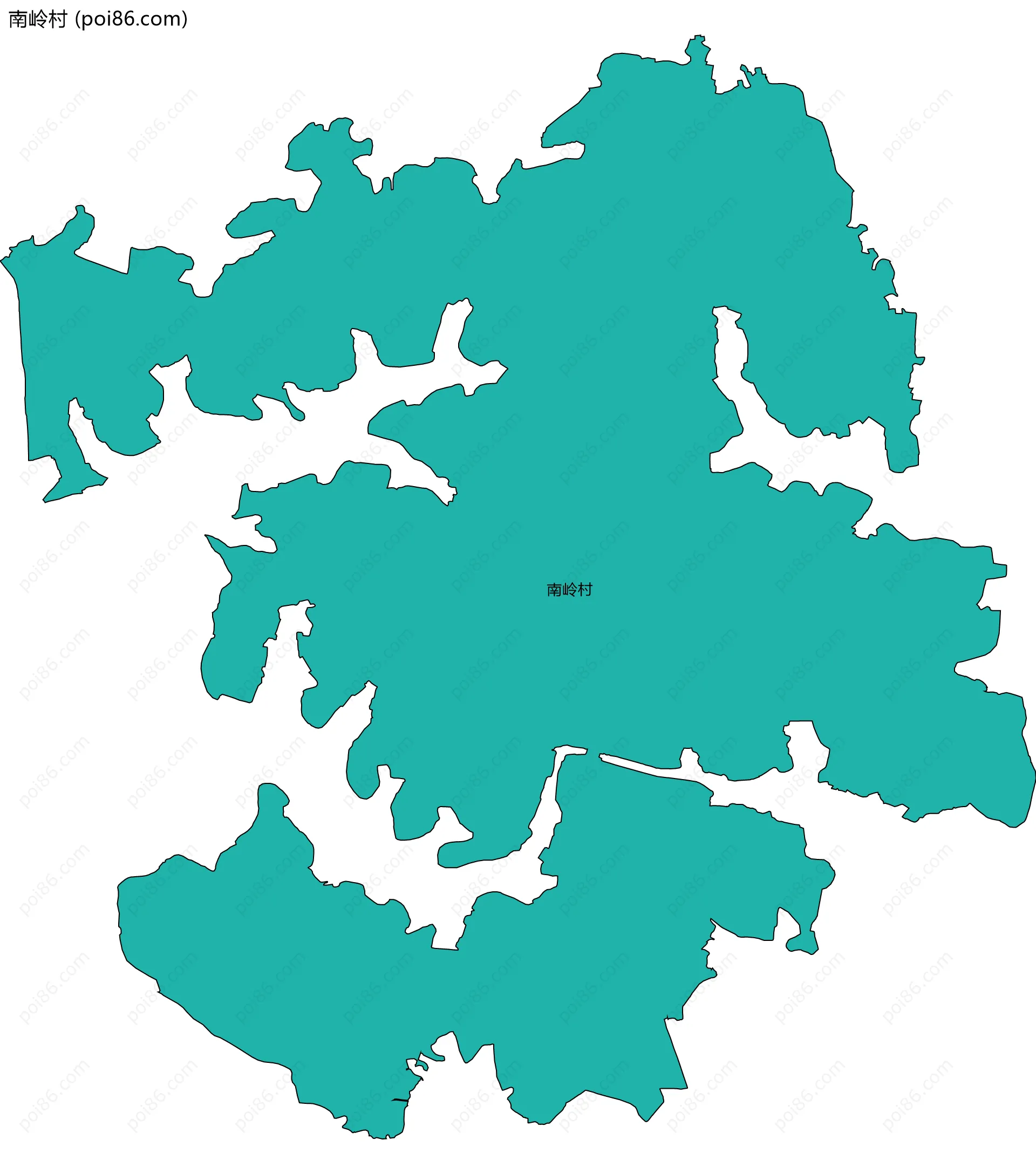 南岭村边界地图