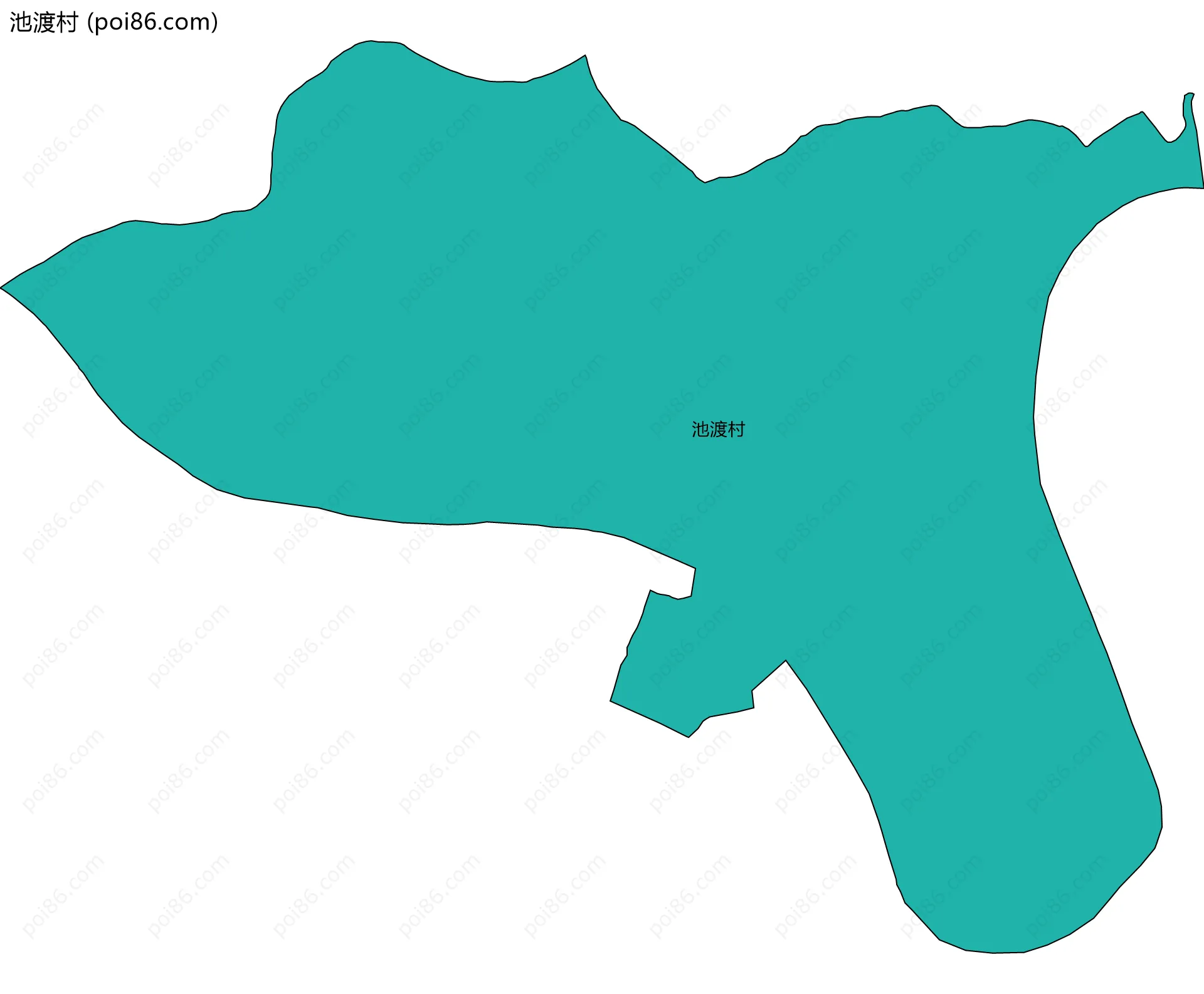 池渡村边界地图