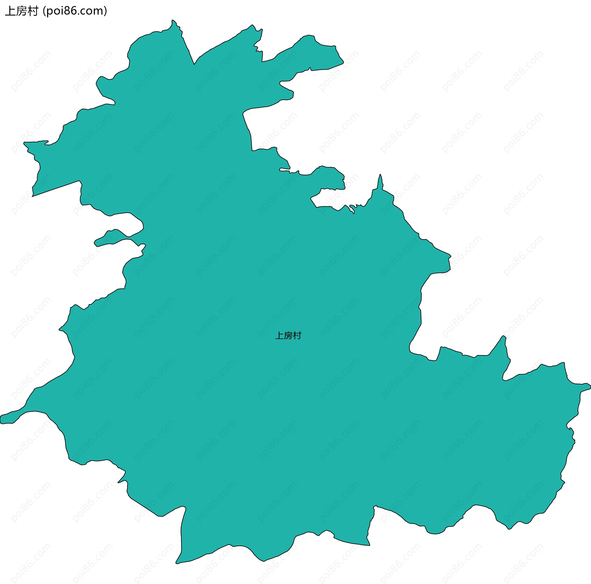 上房村边界地图