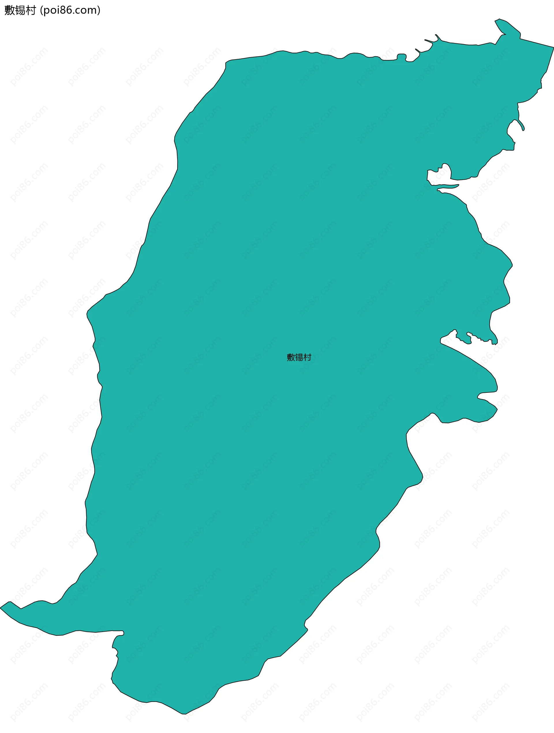 敷锡村边界地图