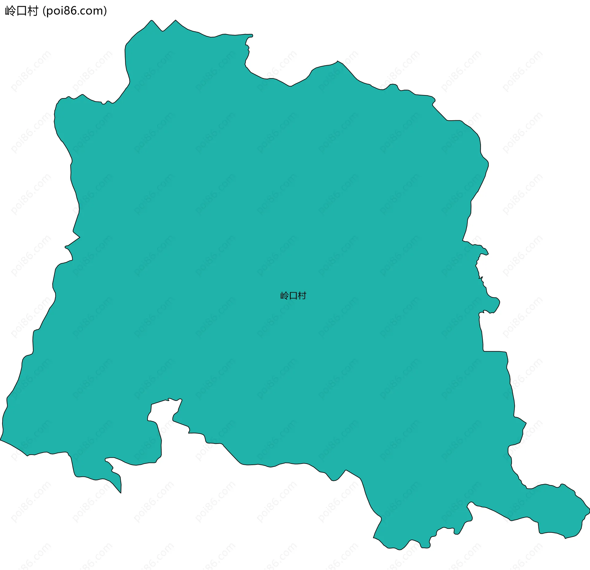 岭口村边界地图