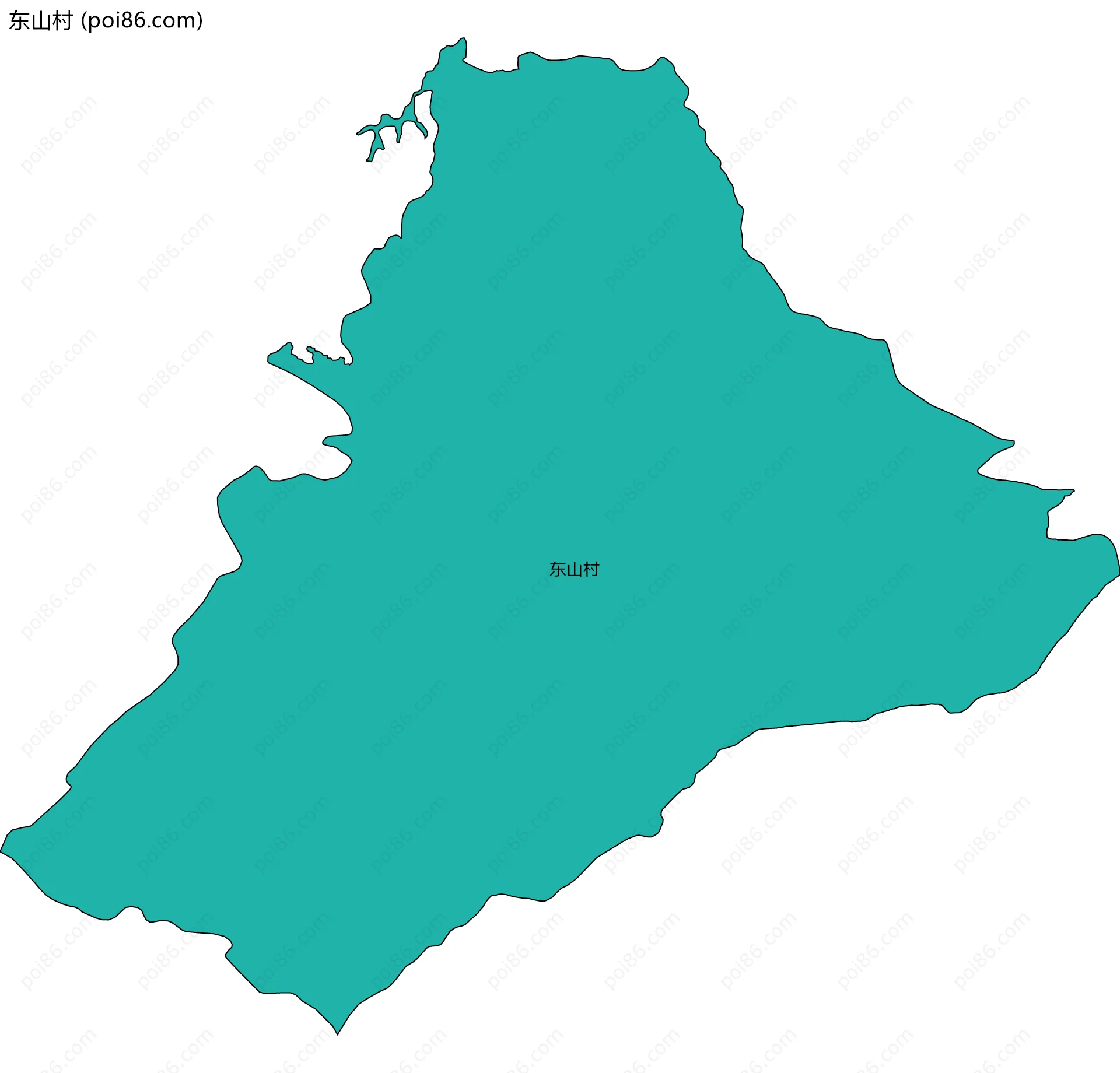 东山村边界地图