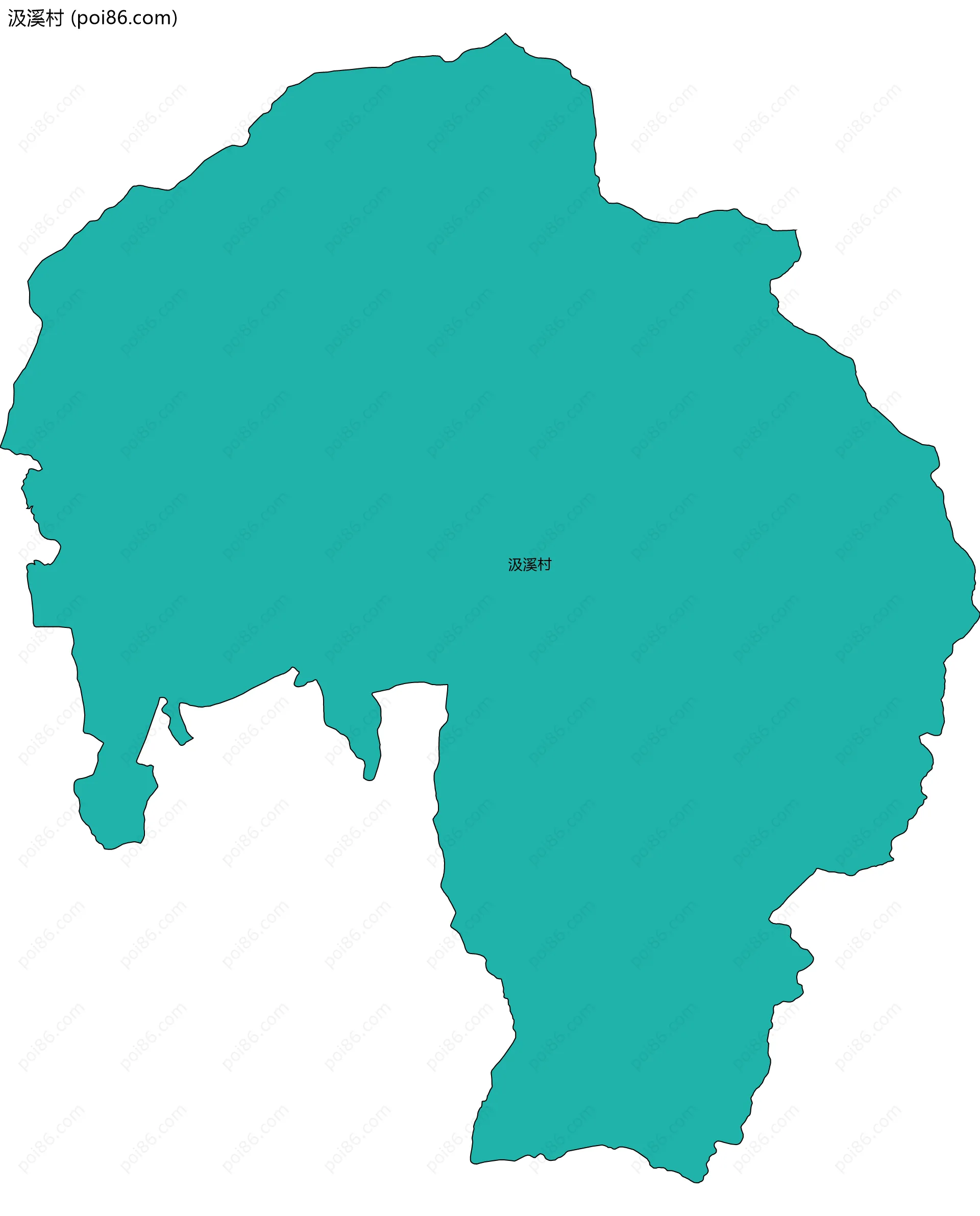 汲溪村边界地图