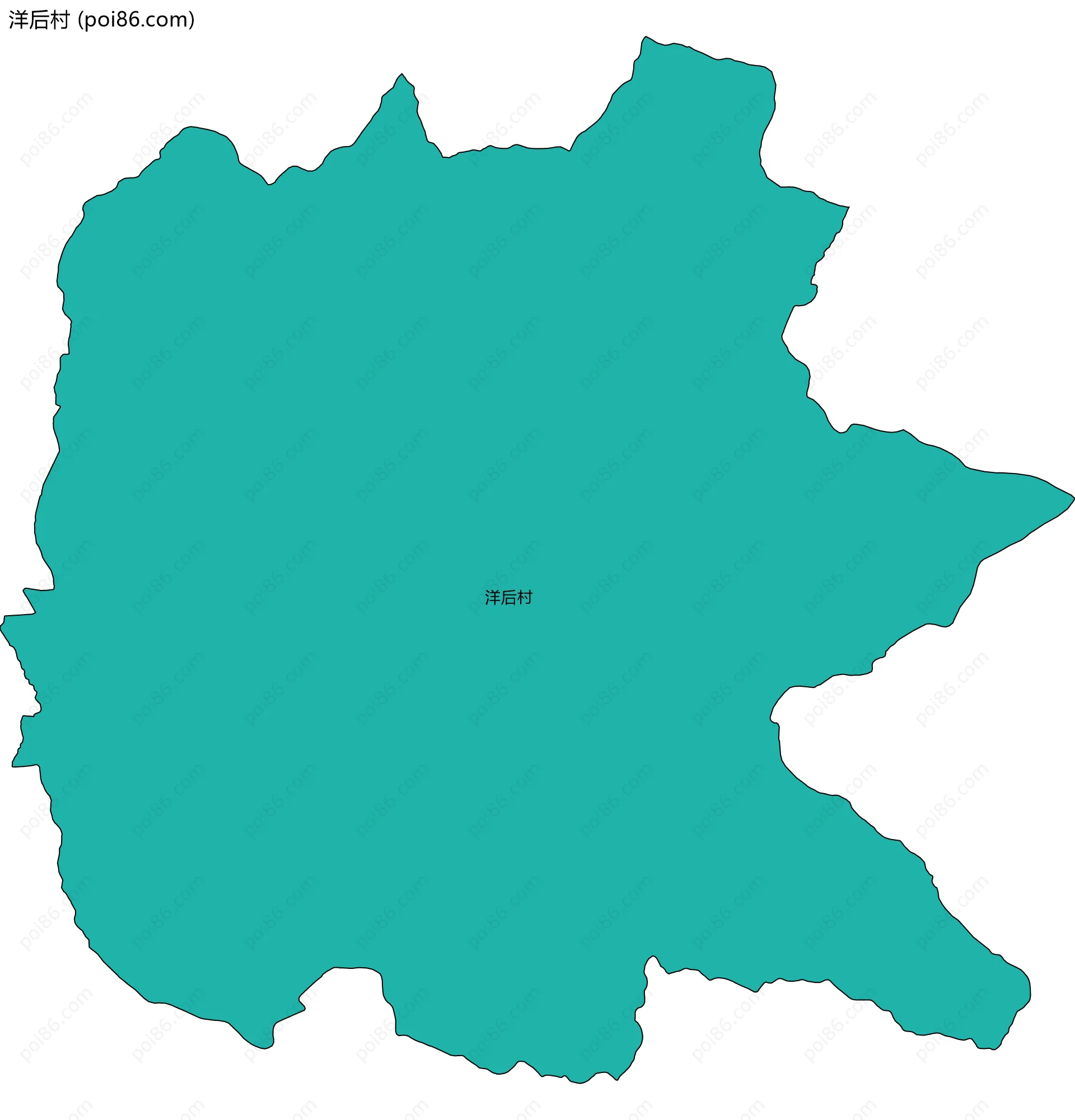 洋后村边界地图