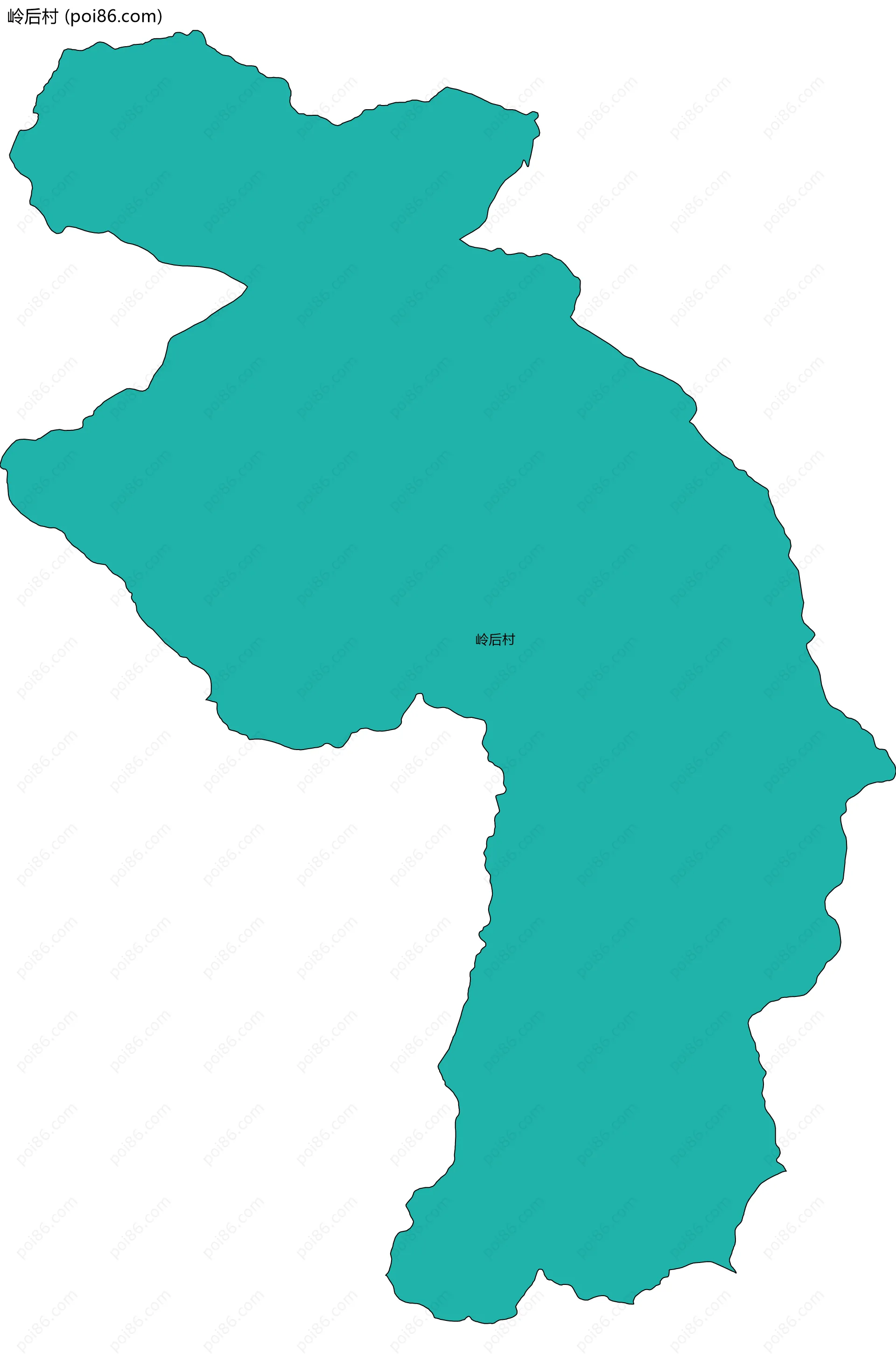 岭后村边界地图