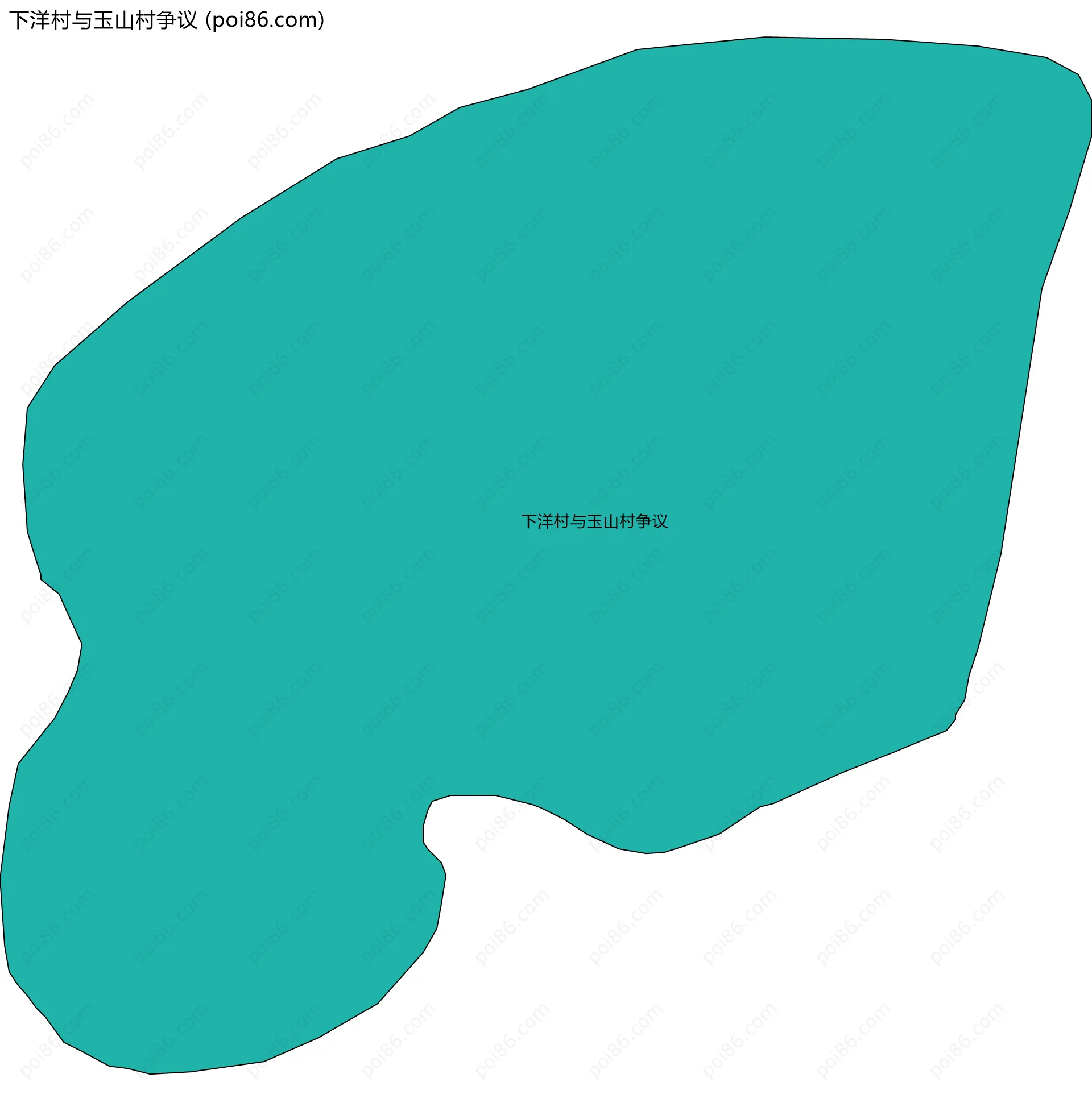 下洋村与玉山村争议边界地图