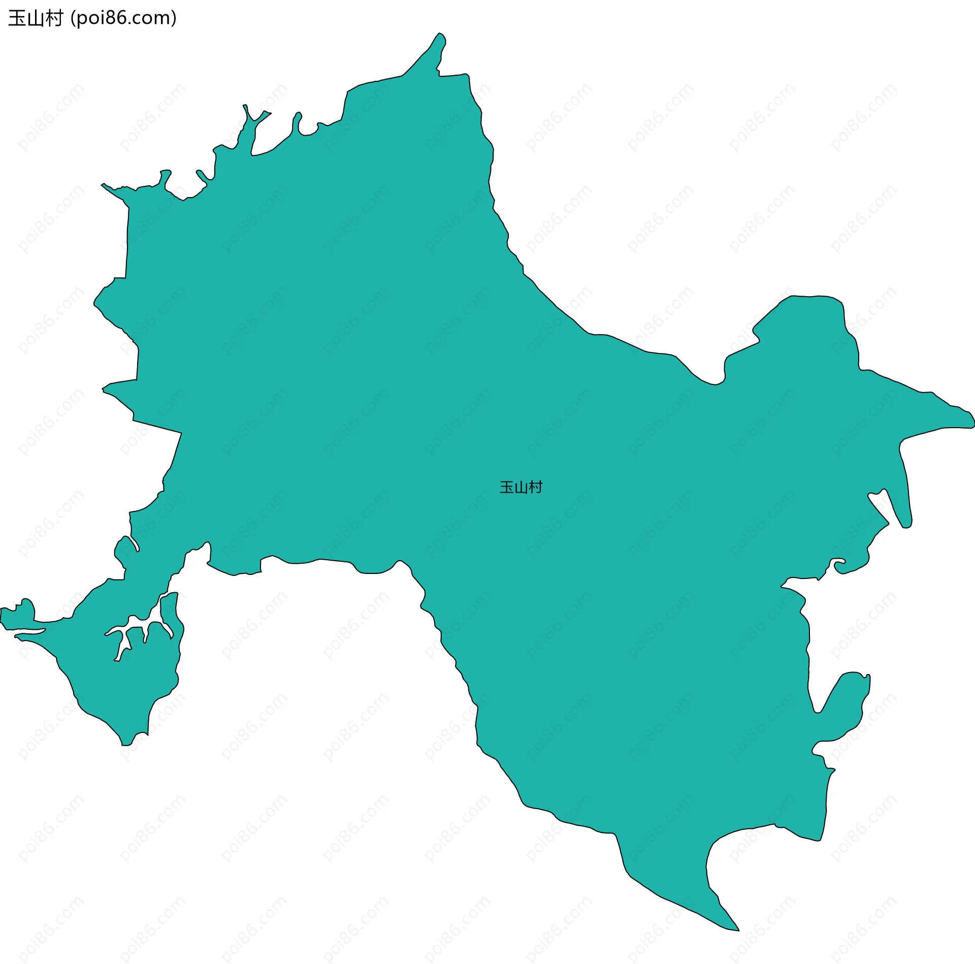 玉山村边界地图