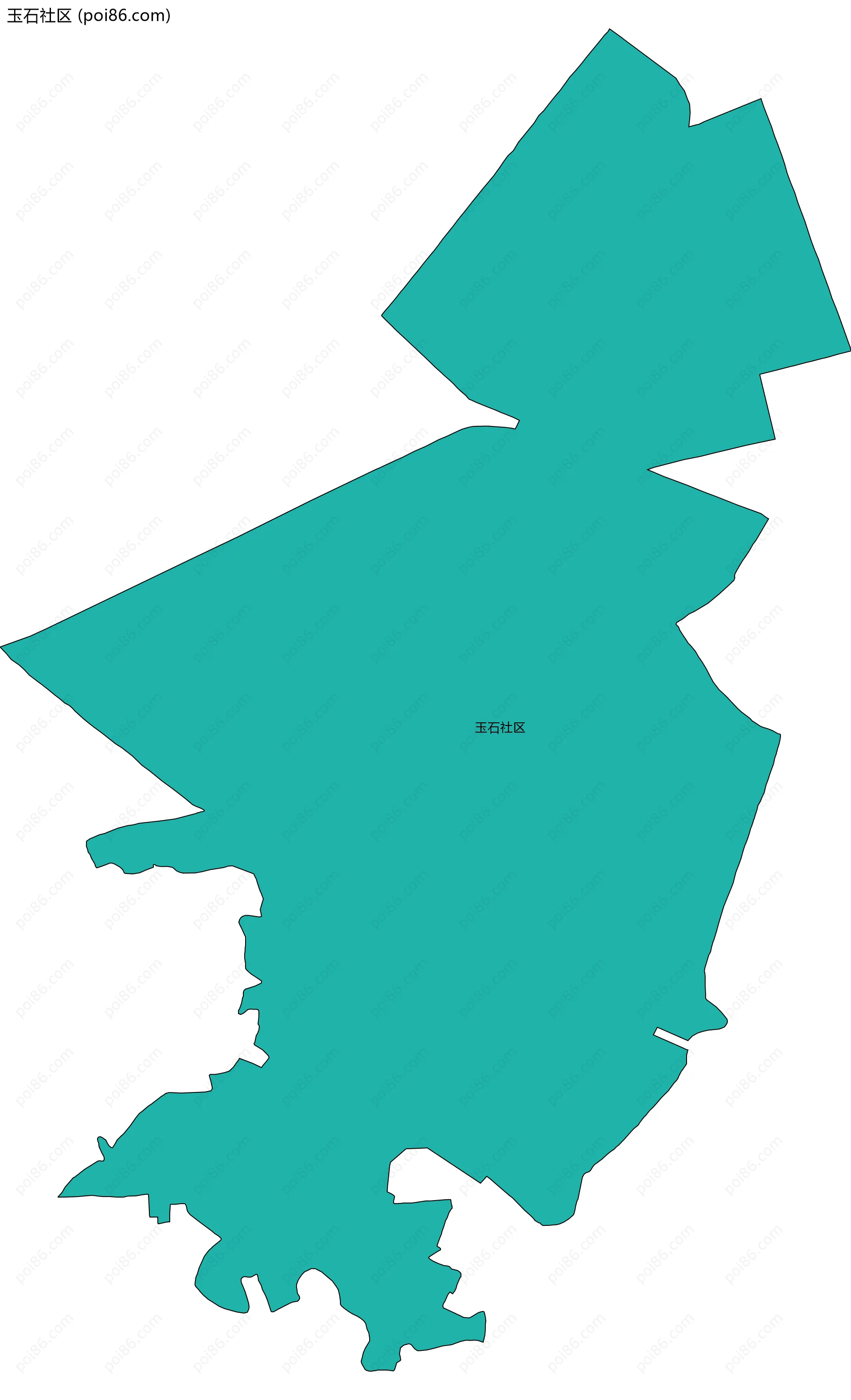 玉石社区边界地图