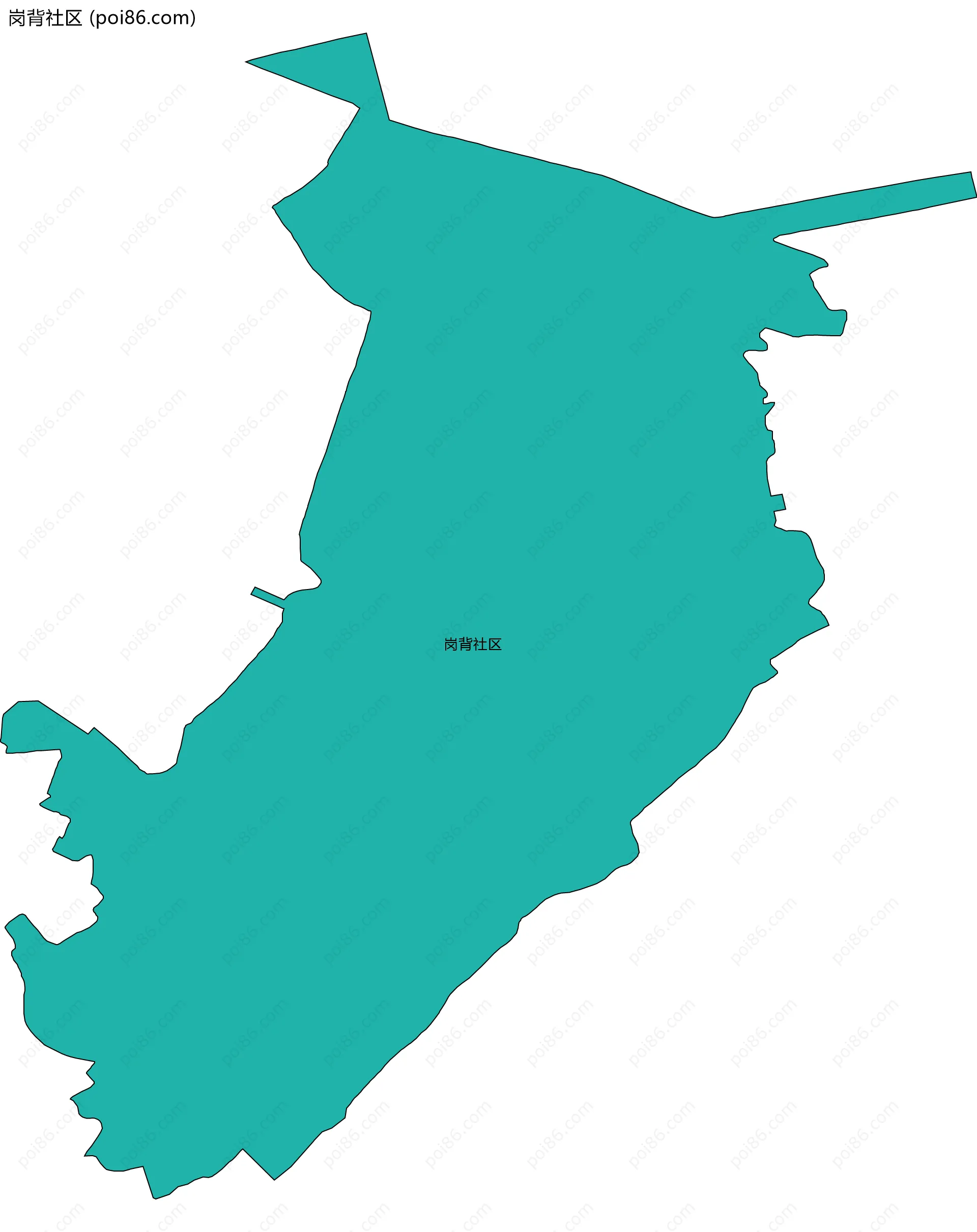 岗背社区边界地图