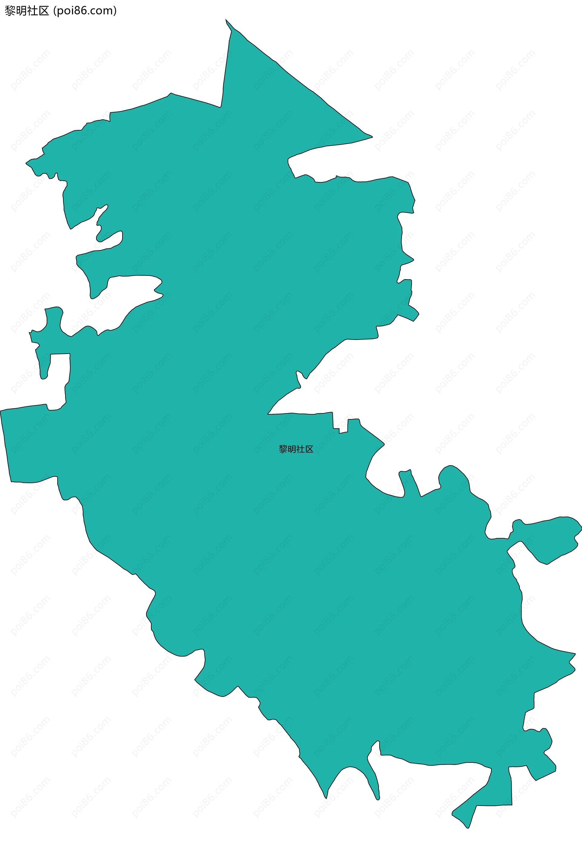 黎明社区边界地图