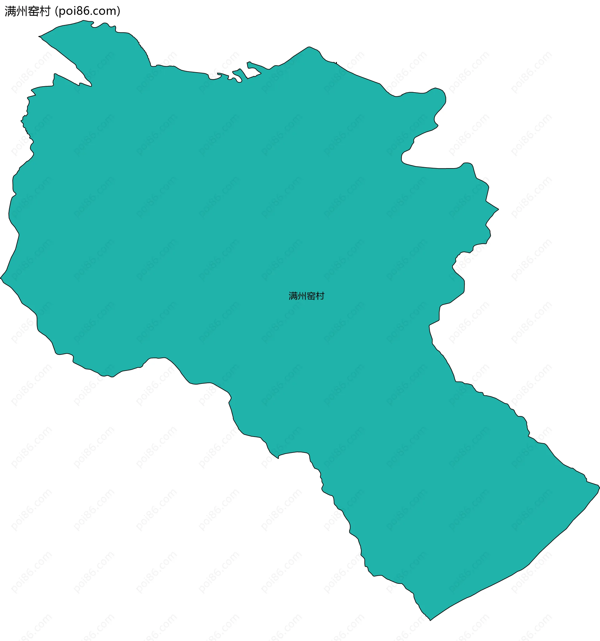 满州窑村边界地图