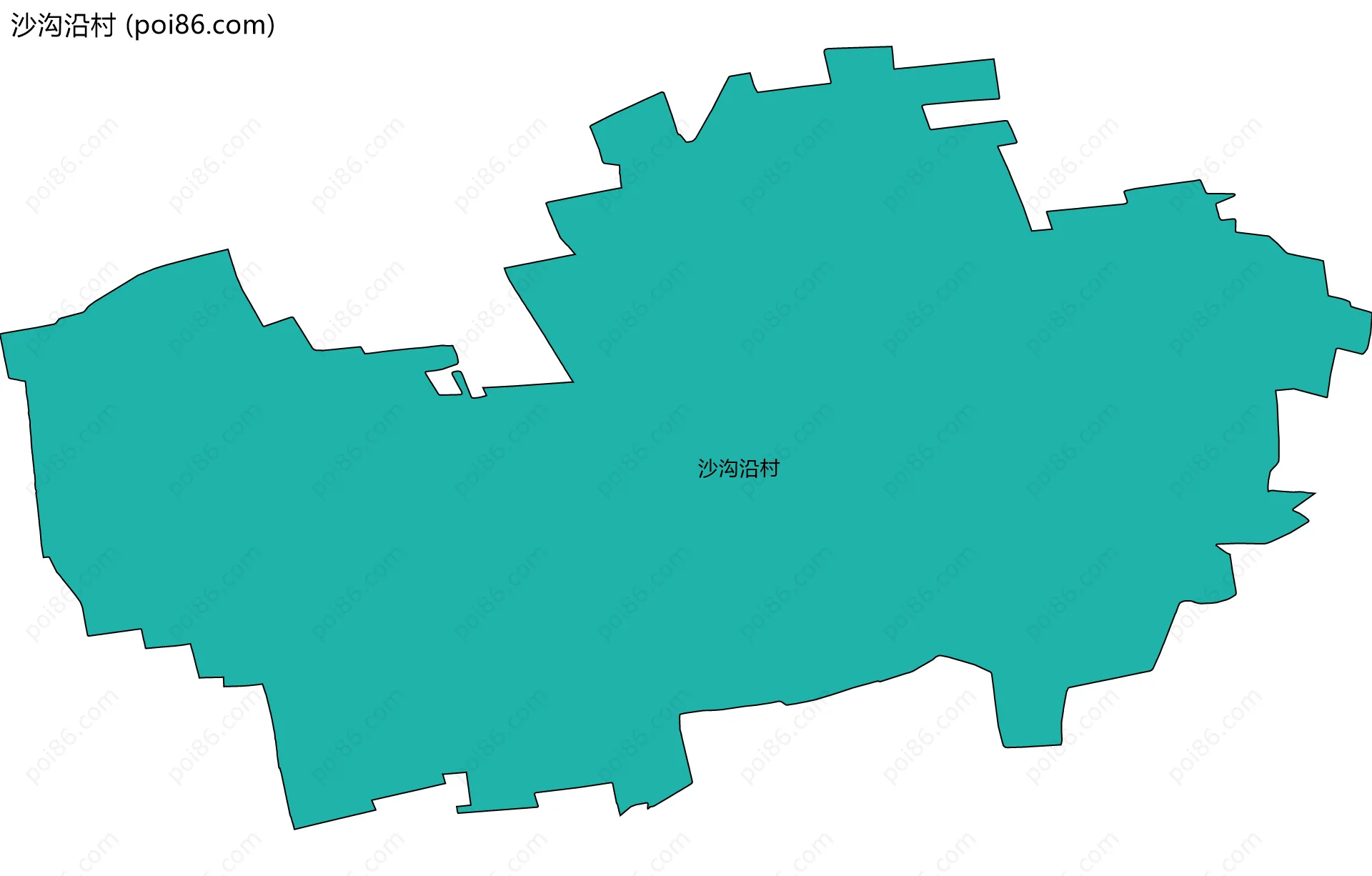 沙沟沿村边界地图