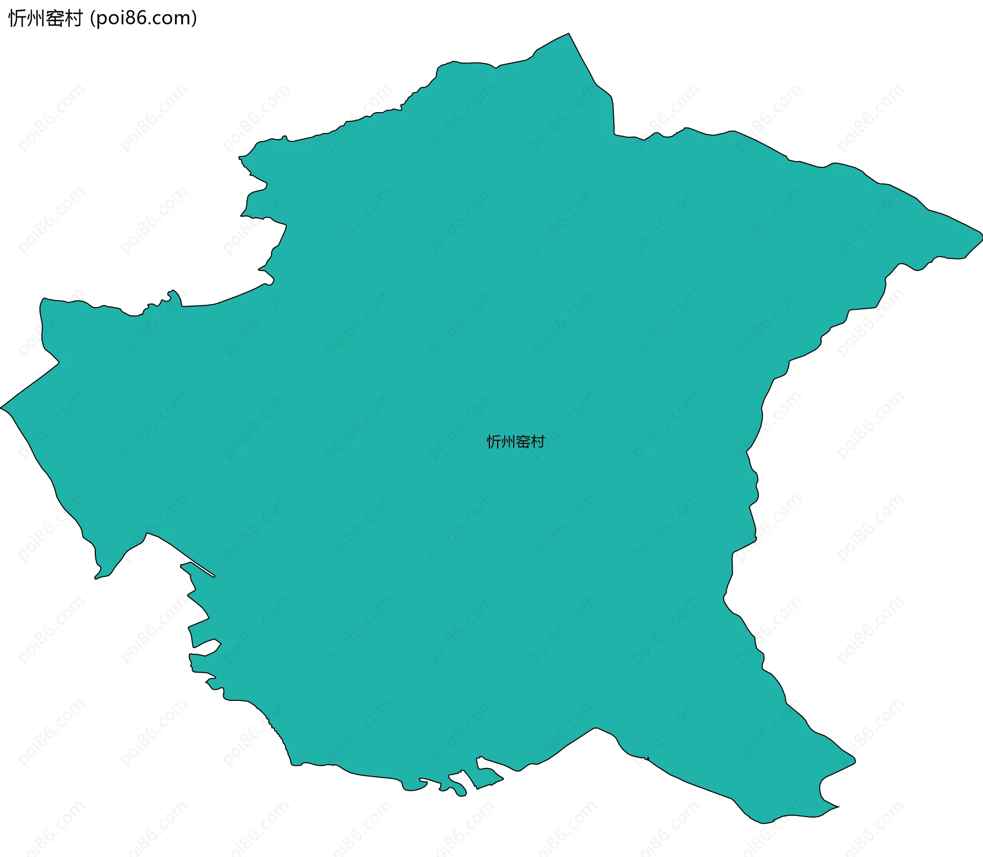 忻州窑村边界地图