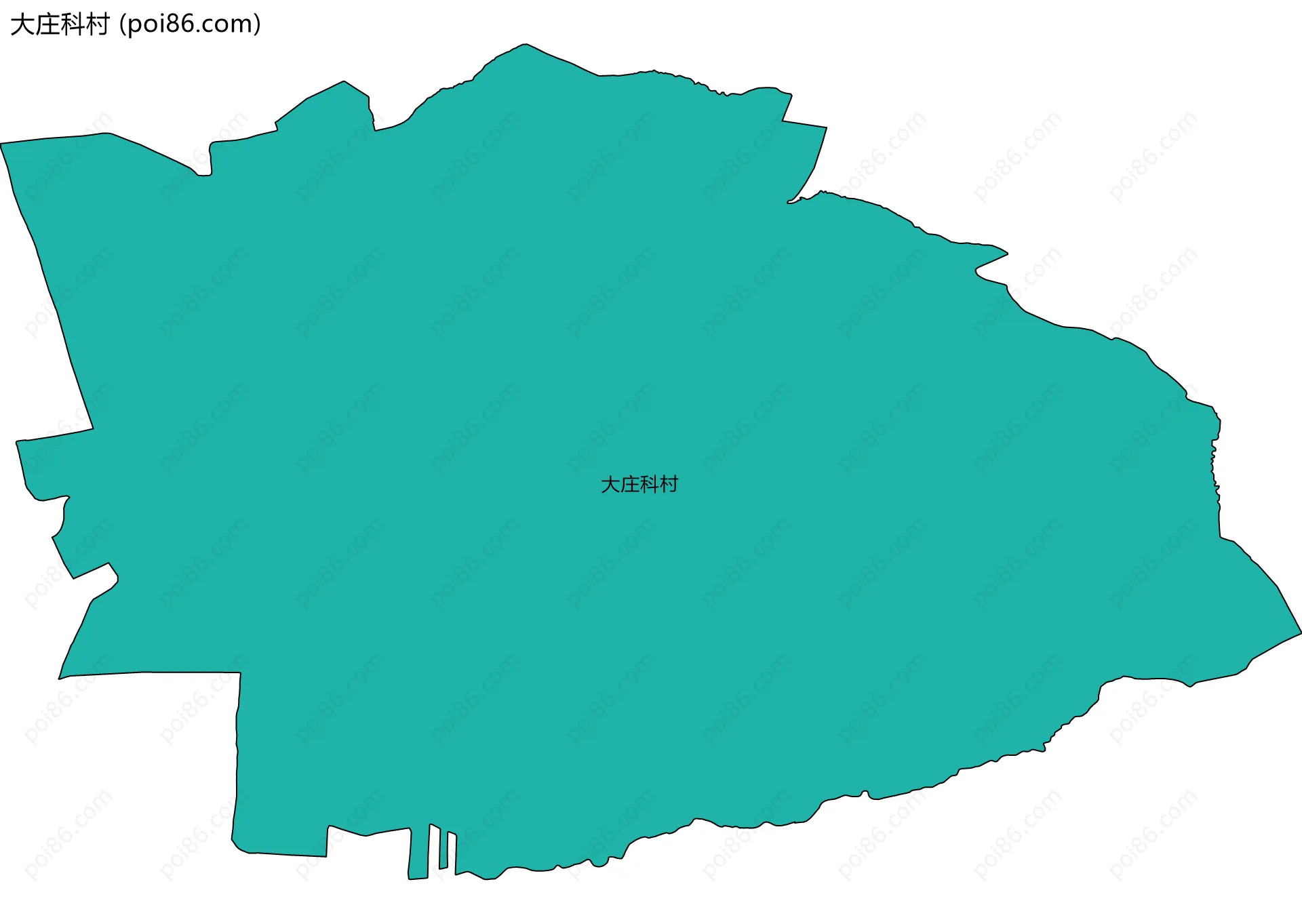 大庄科村边界地图