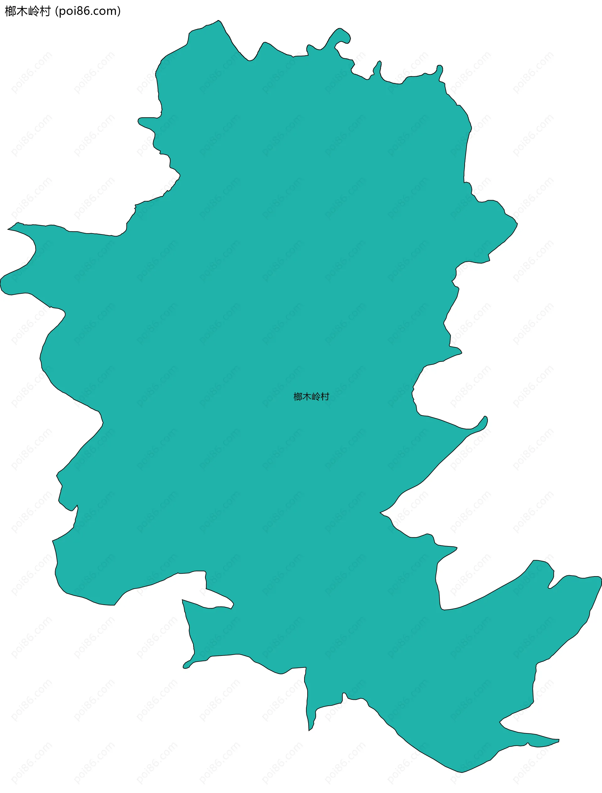 榔木岭村边界地图