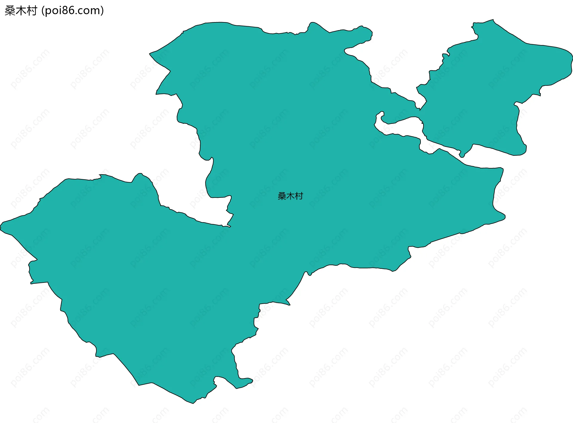 桑木村边界地图
