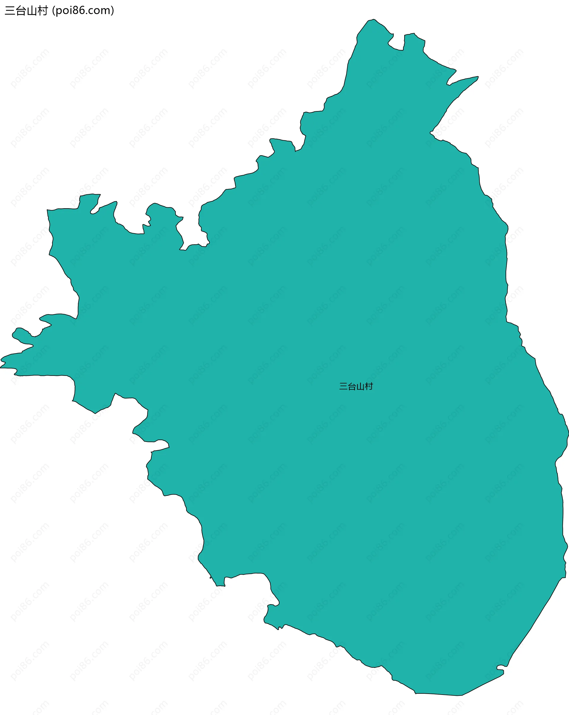 三台山村边界地图