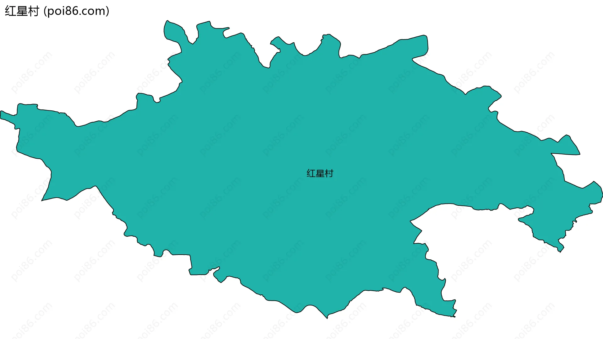 红星村边界地图