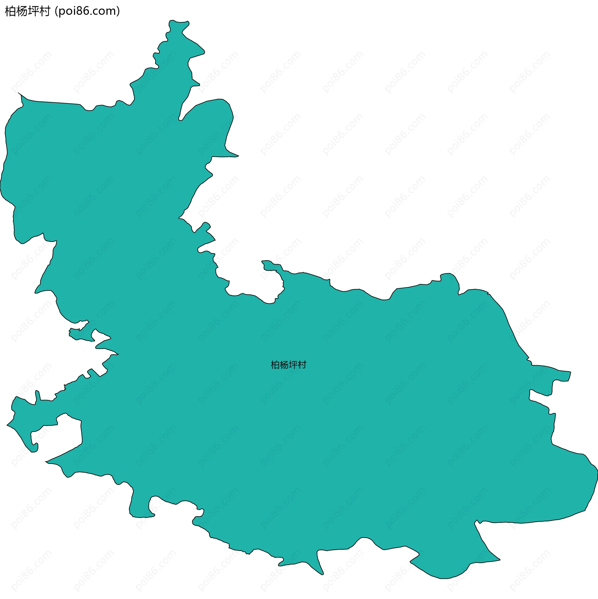 柏杨坪村边界地图