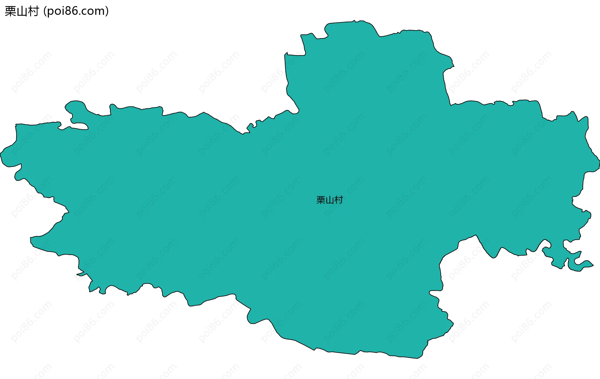 栗山村边界地图