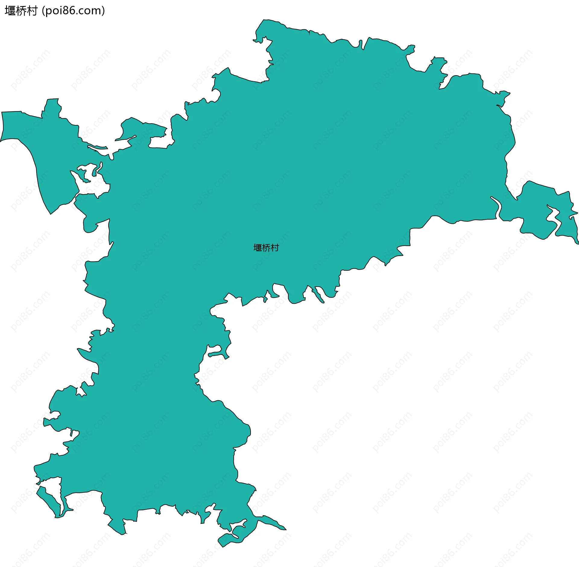 堰桥村边界地图