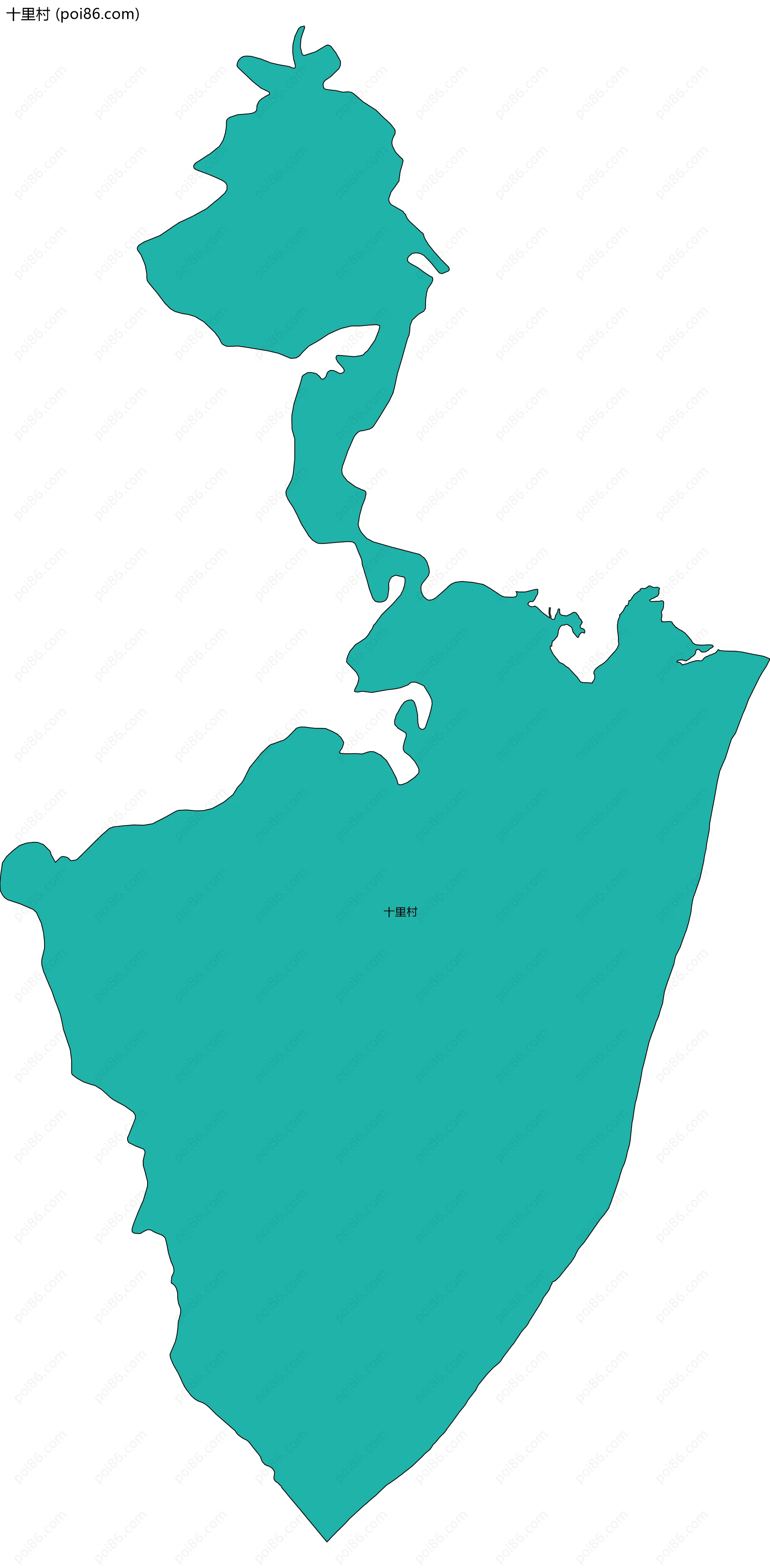 十里村边界地图