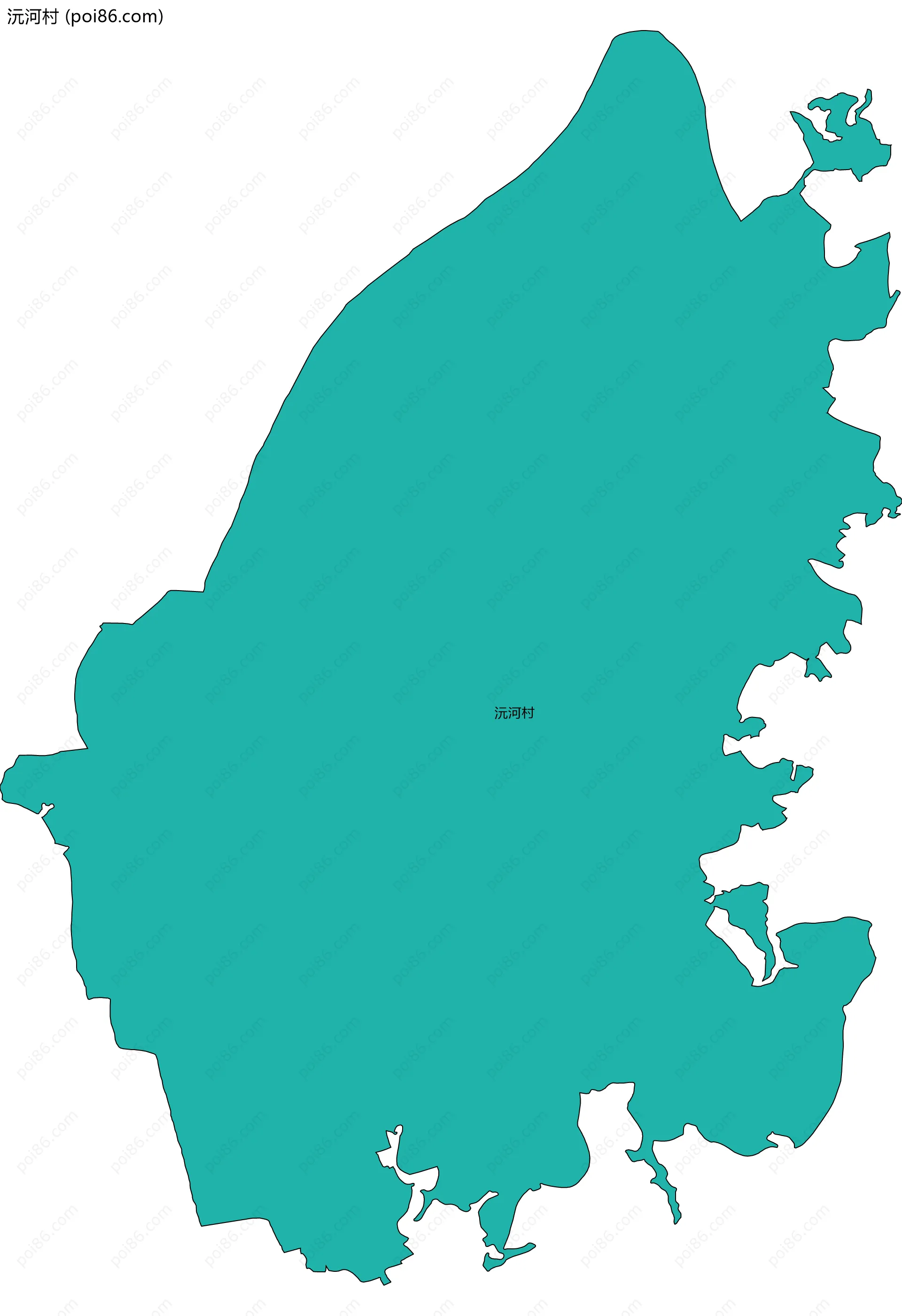 沅河村边界地图