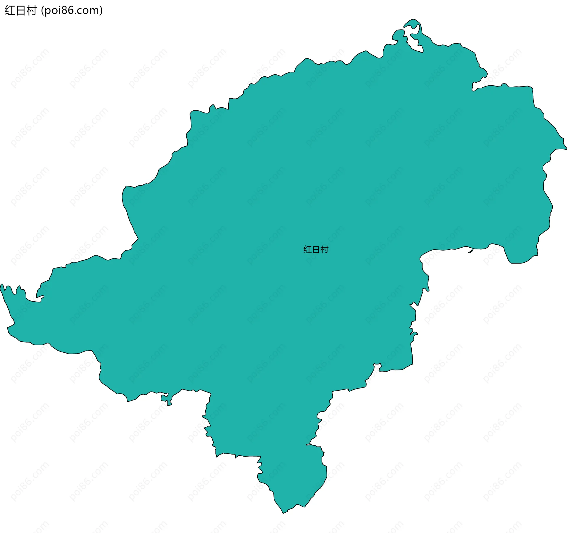 红日村边界地图