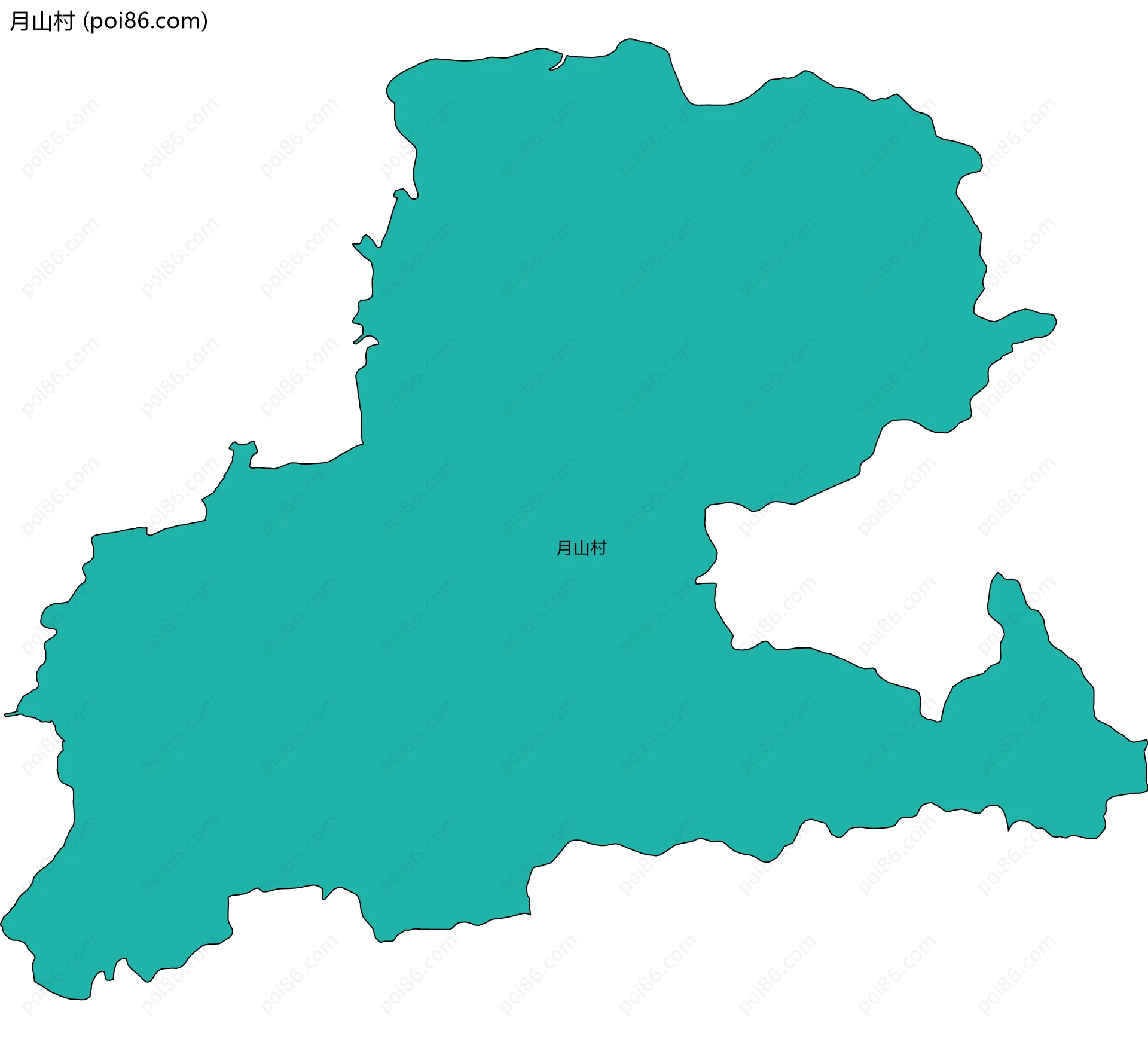 月山村边界地图