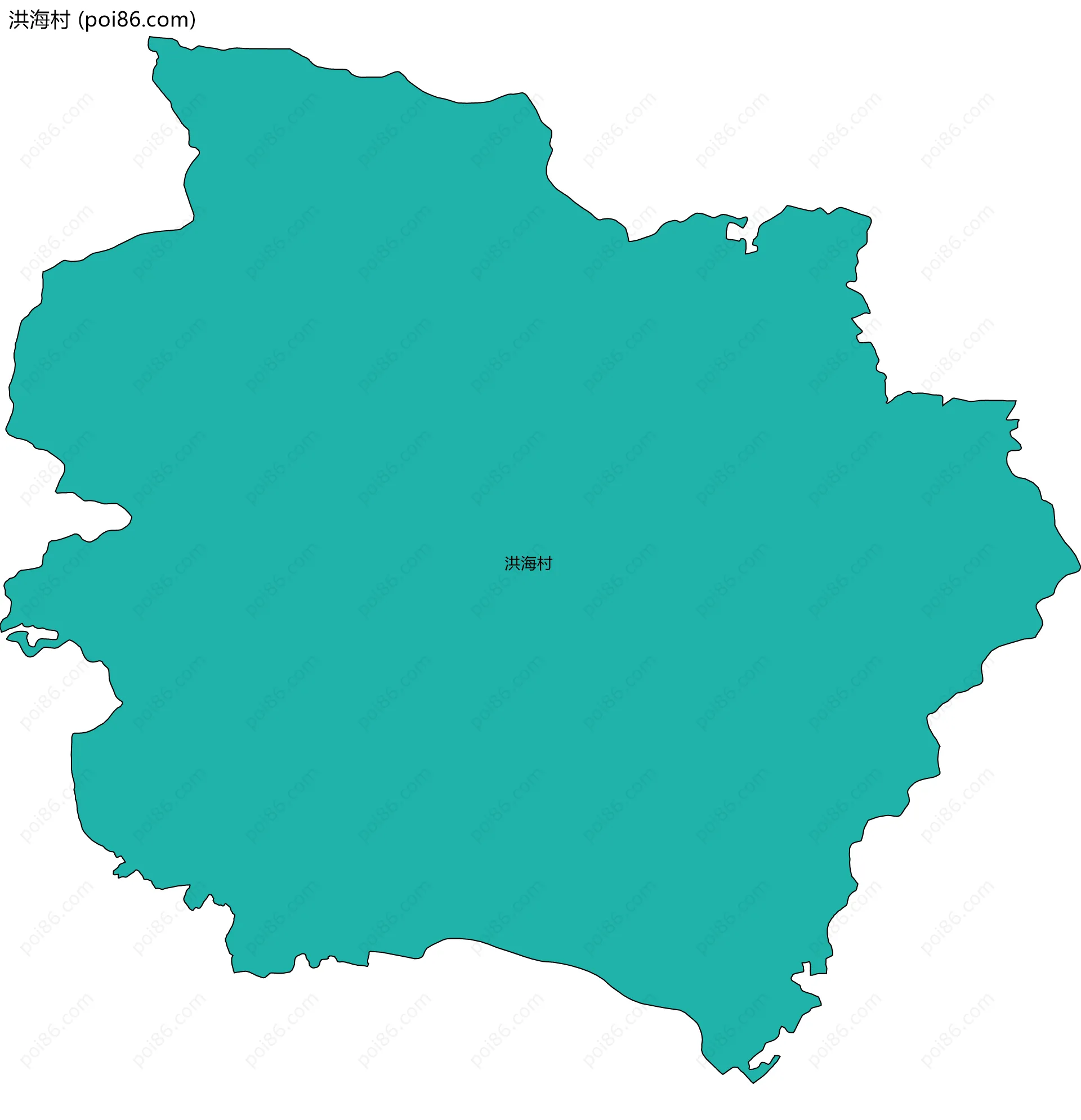 洪海村边界地图