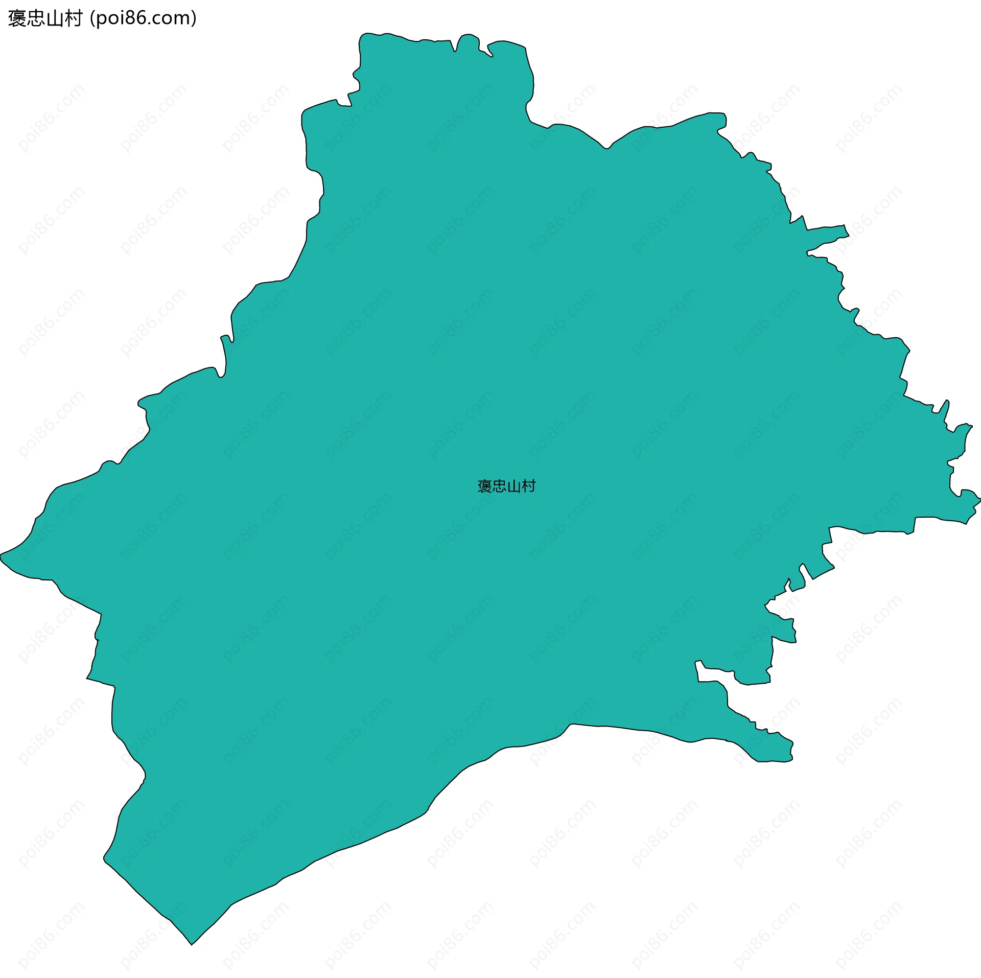 褒忠山村边界地图