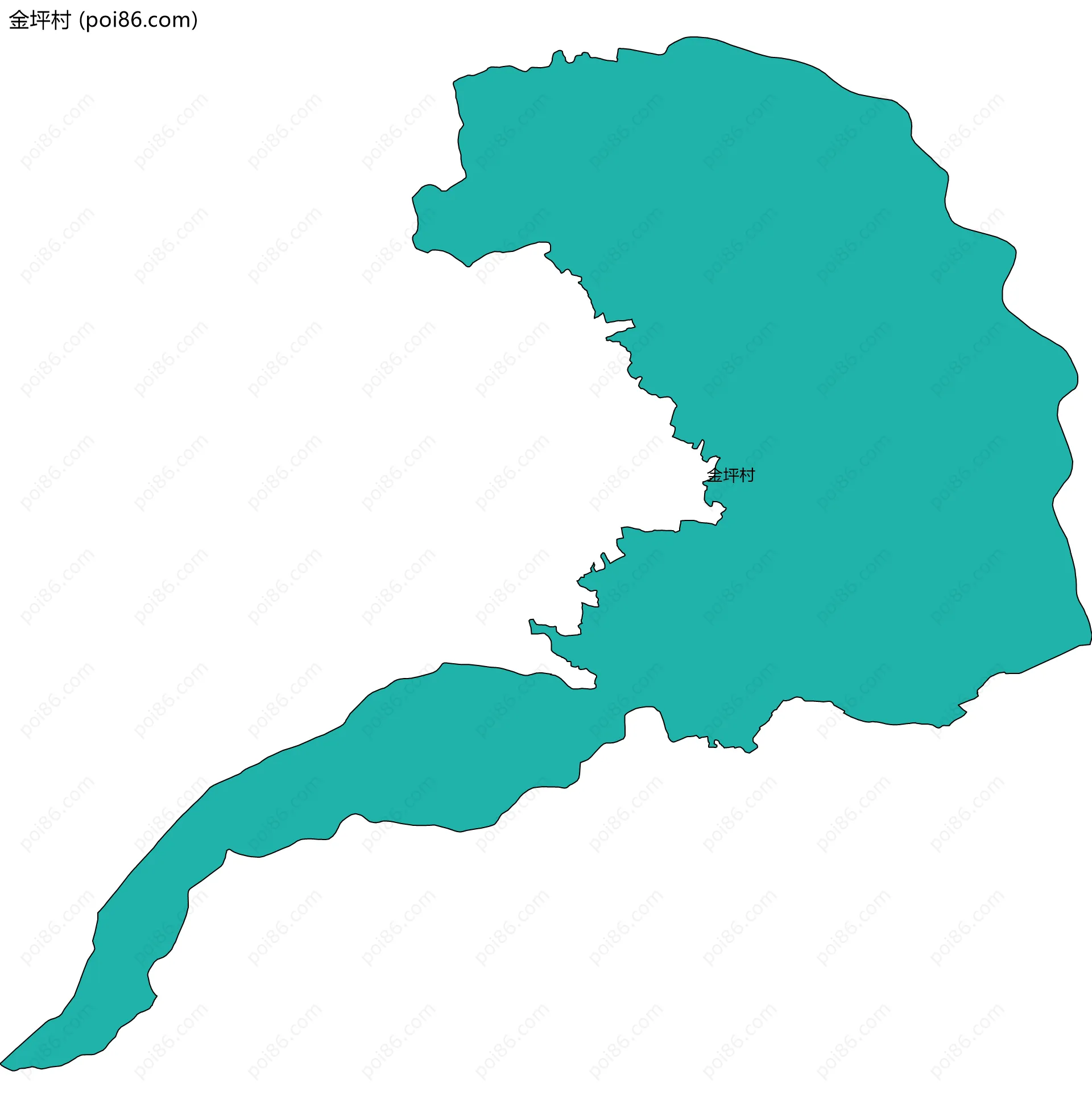 金坪村边界地图