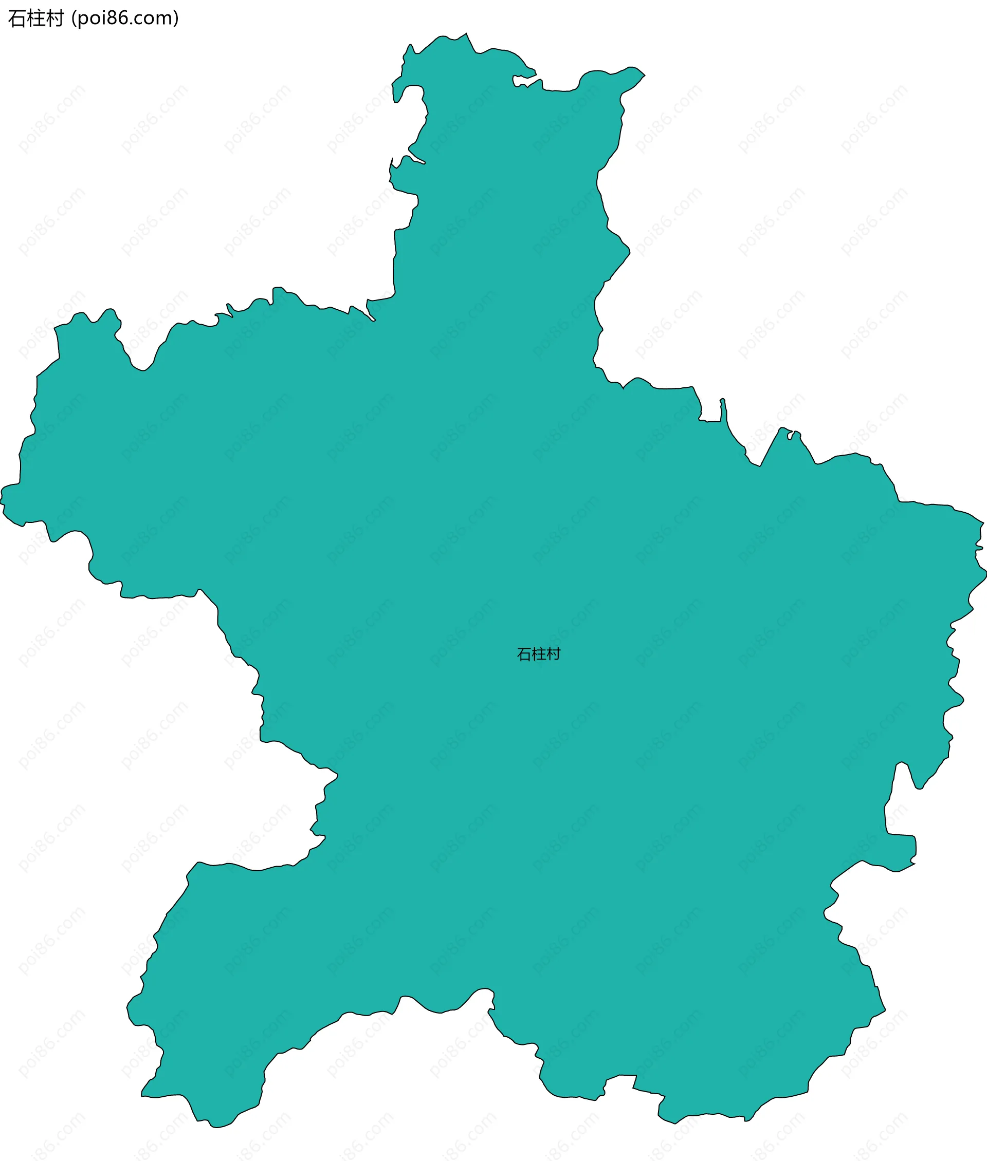 石柱村边界地图