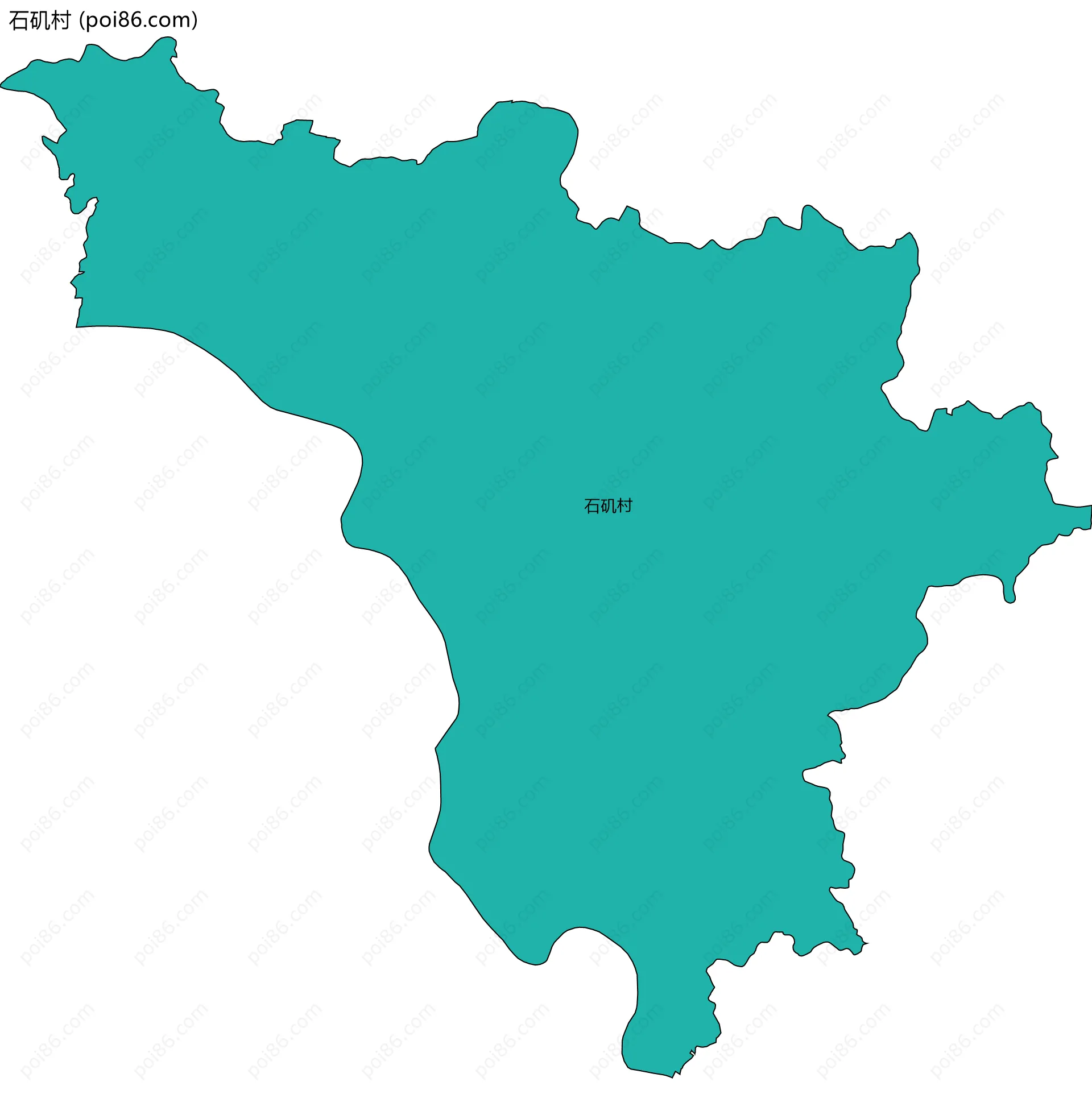 石矶村边界地图